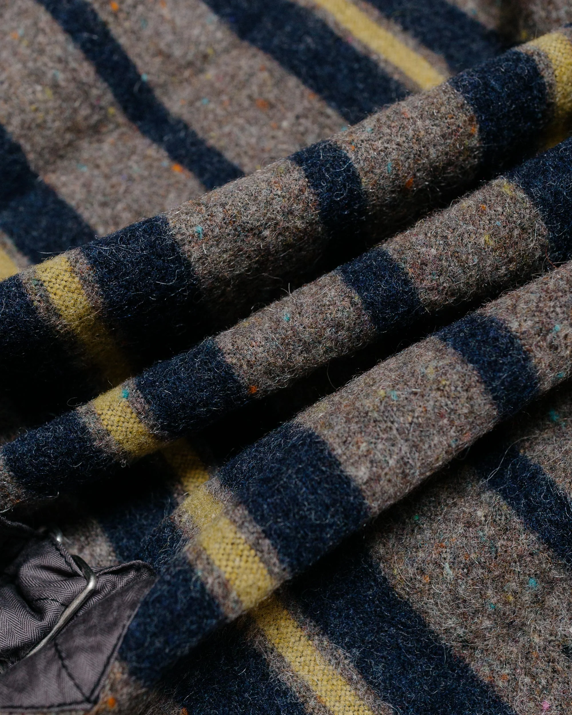 Post O'Alls Fleece Vest Trashed Wool Navy Stripe - Image 5