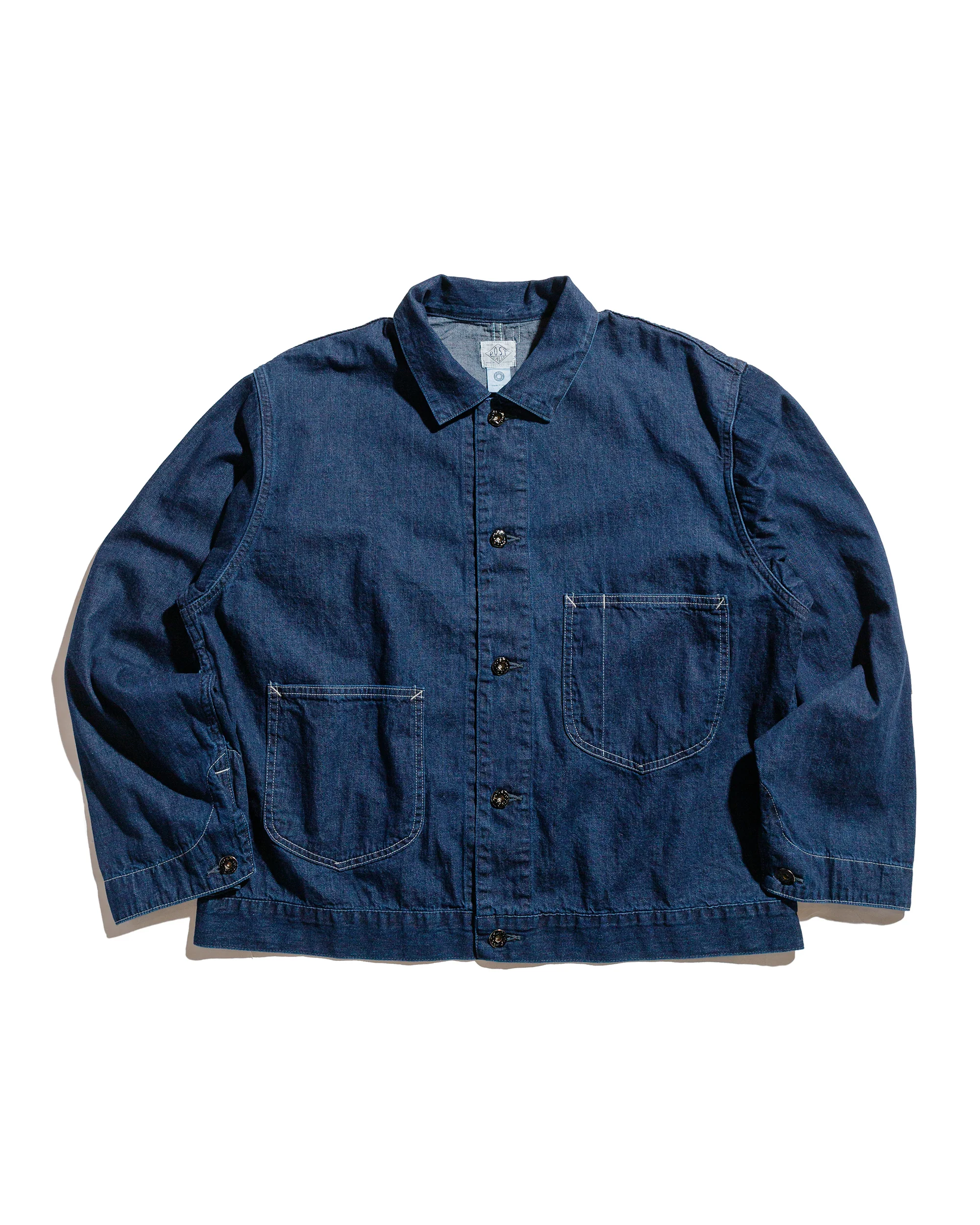Post O'Alls Mechanic Blouse 8oz. Indigo Denim Deep Wash