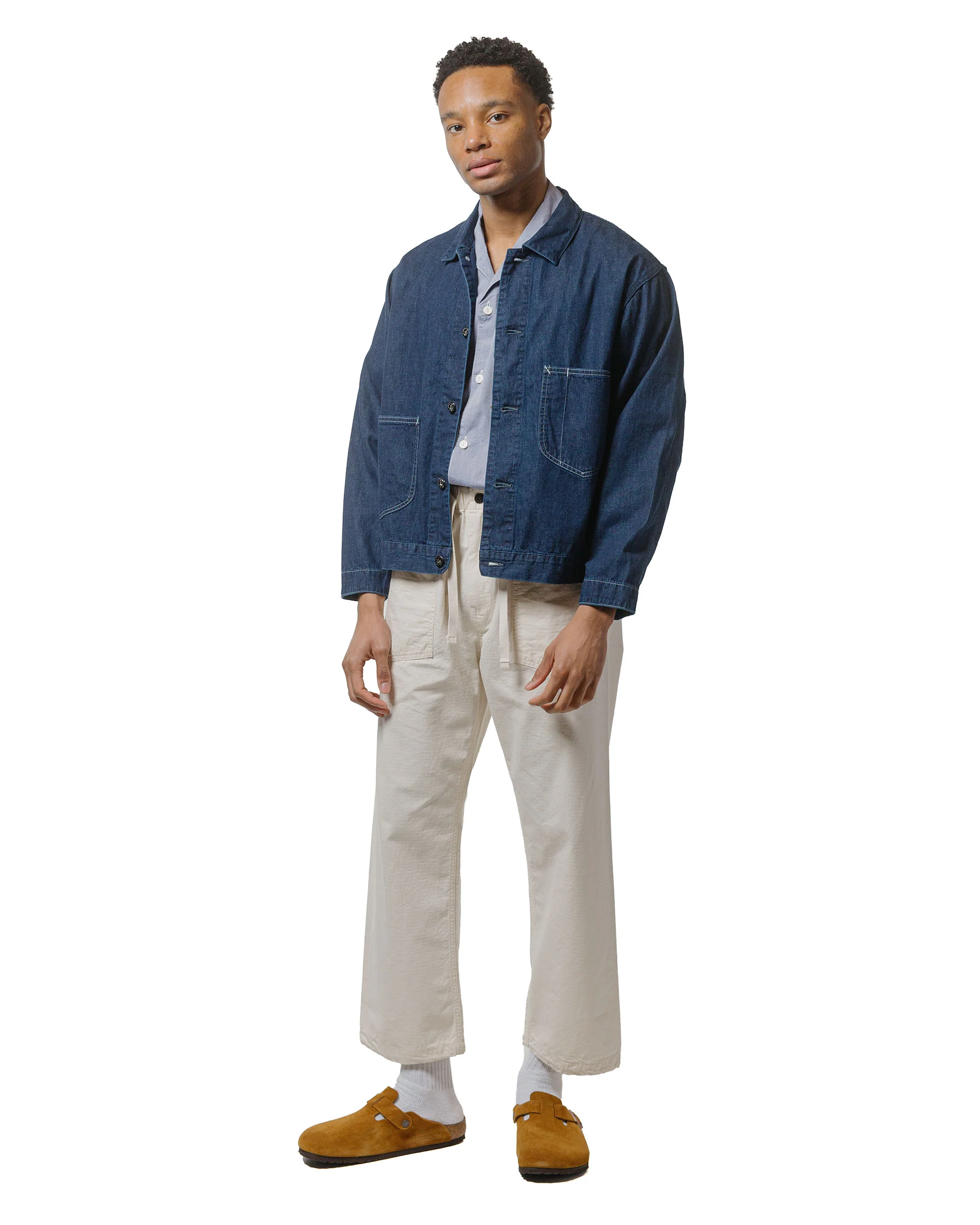 Post O'Alls Mechanic Blouse 8oz. Indigo Denim Deep Wash - Image 4