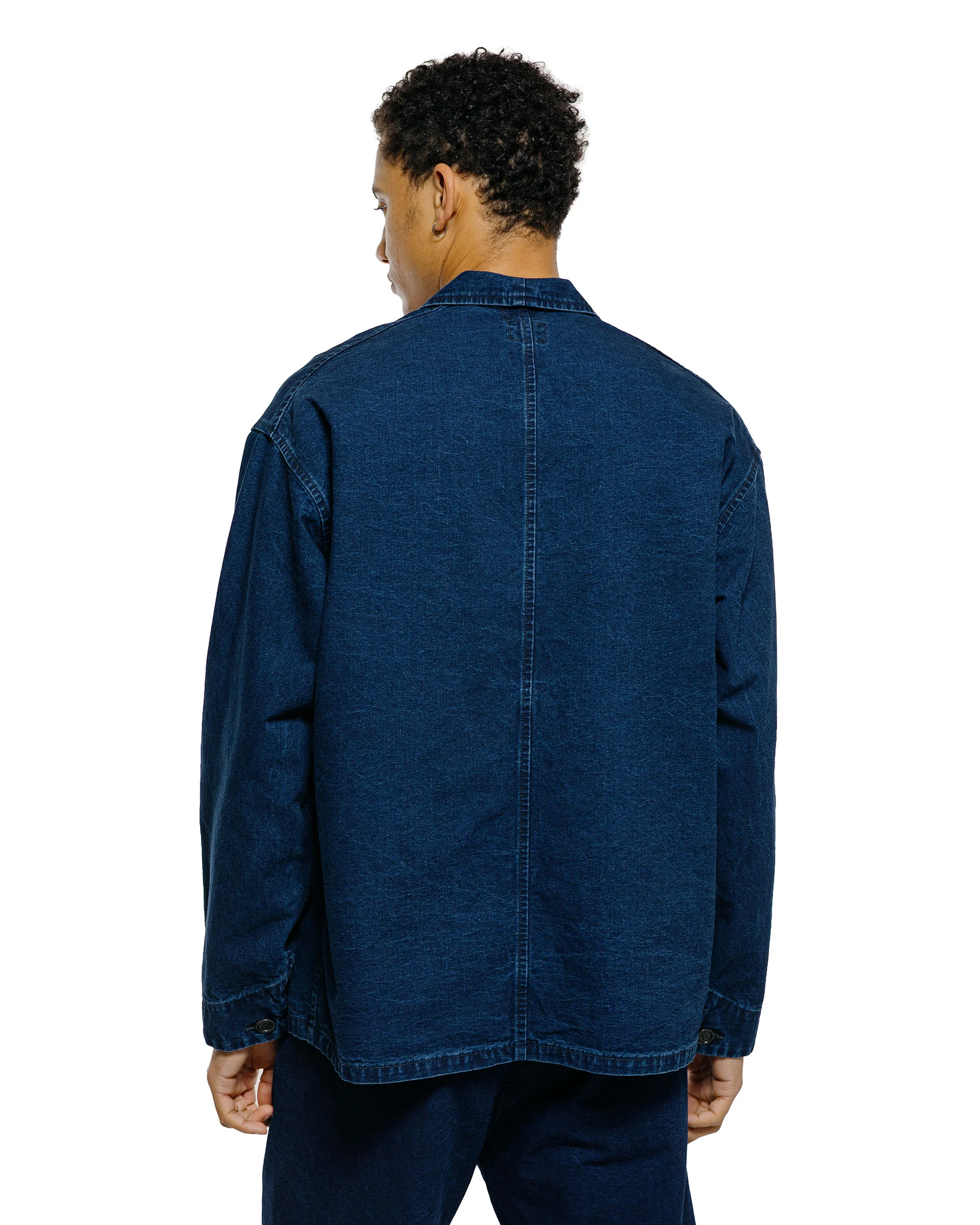 Post O'Alls POST Chinois Travail 2 Vintage Indigo Canvas Deep Washed Indigo - Image 3