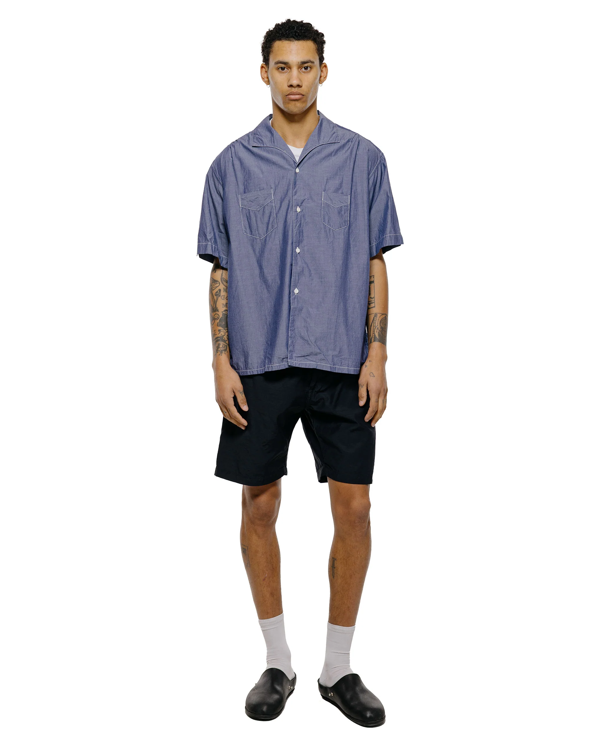 Post O'Alls POST Coach Shorts Streaky Twill Navy - Image 4