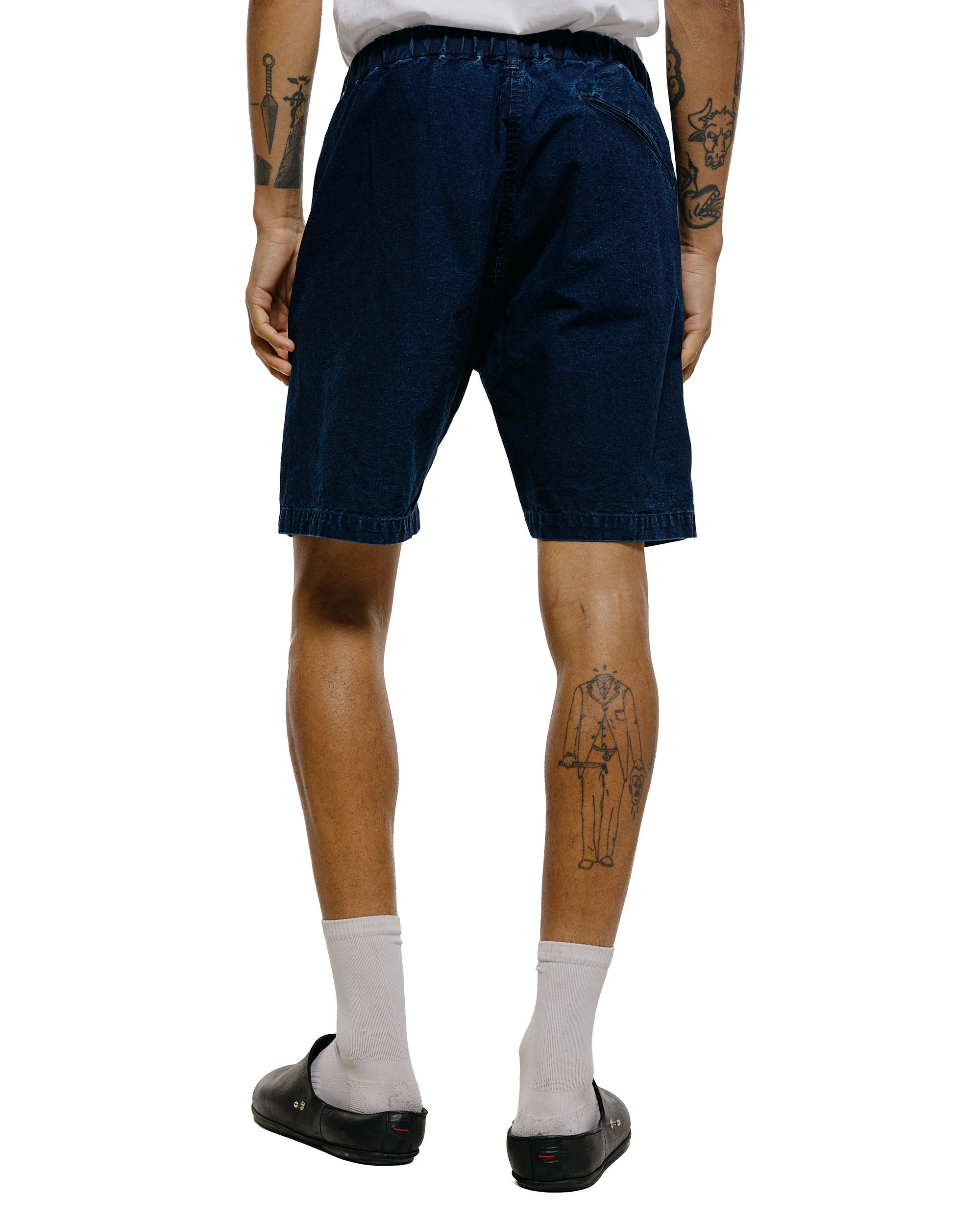 Post O'Alls POST Coach Shorts Vintage Indigo Canvas Deep Washed Indigo - Image 3