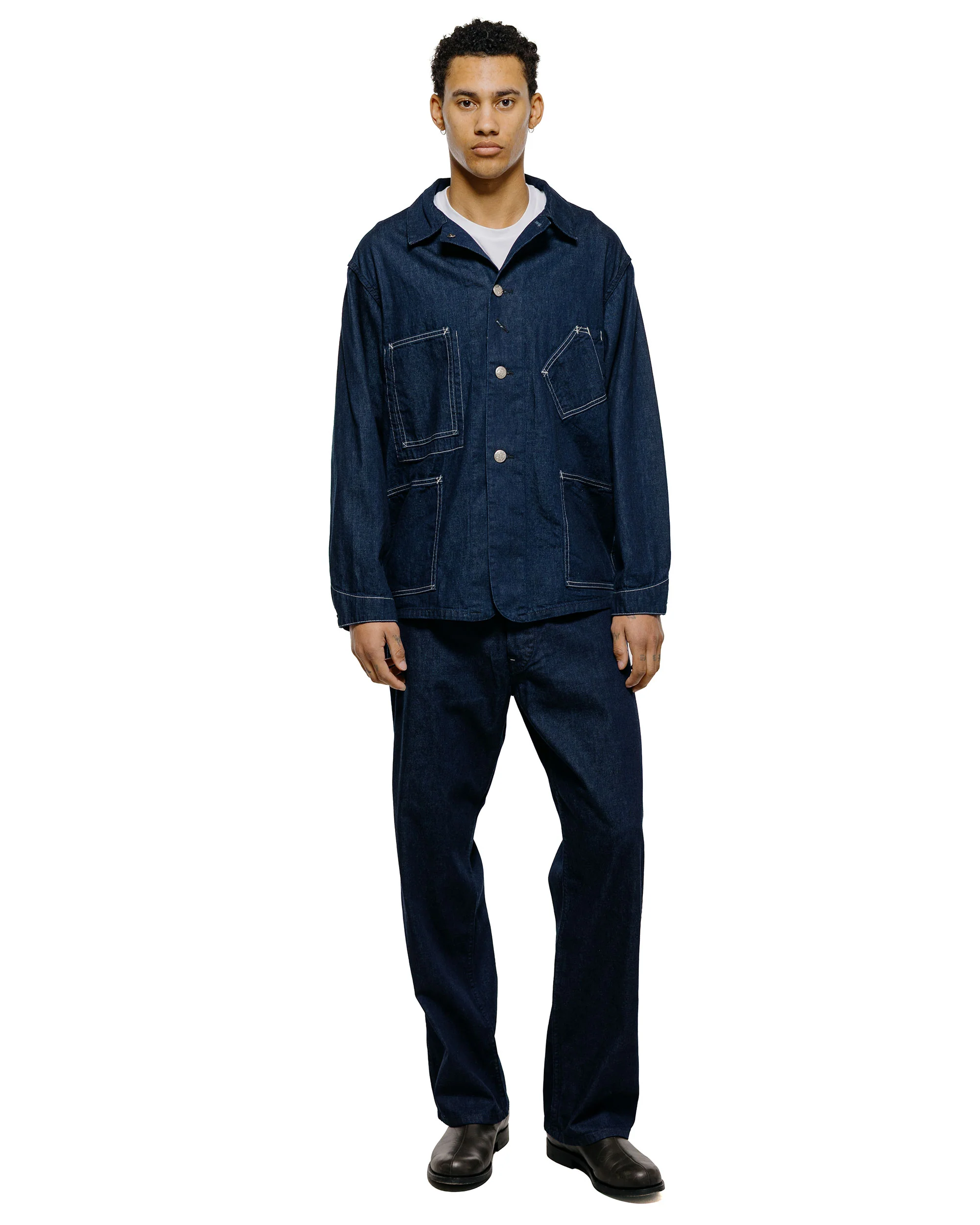 Post O'Alls Sweetbear Bandtop 8oz. Denim Dark Indigo - Image 4