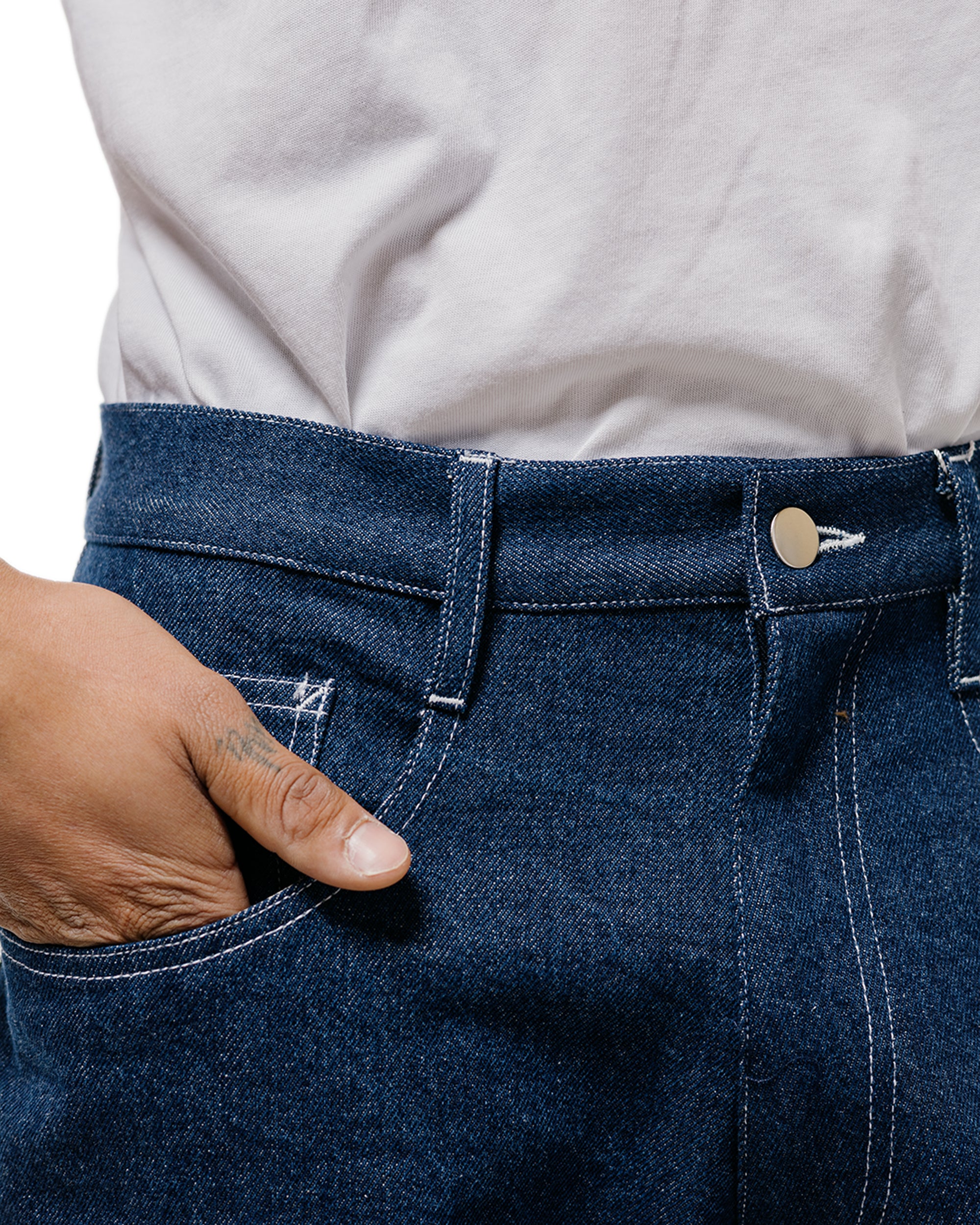 Randy's Garments 5-Pocket Jean Scoured Indigo 12oz Cotton Denim - Image 3