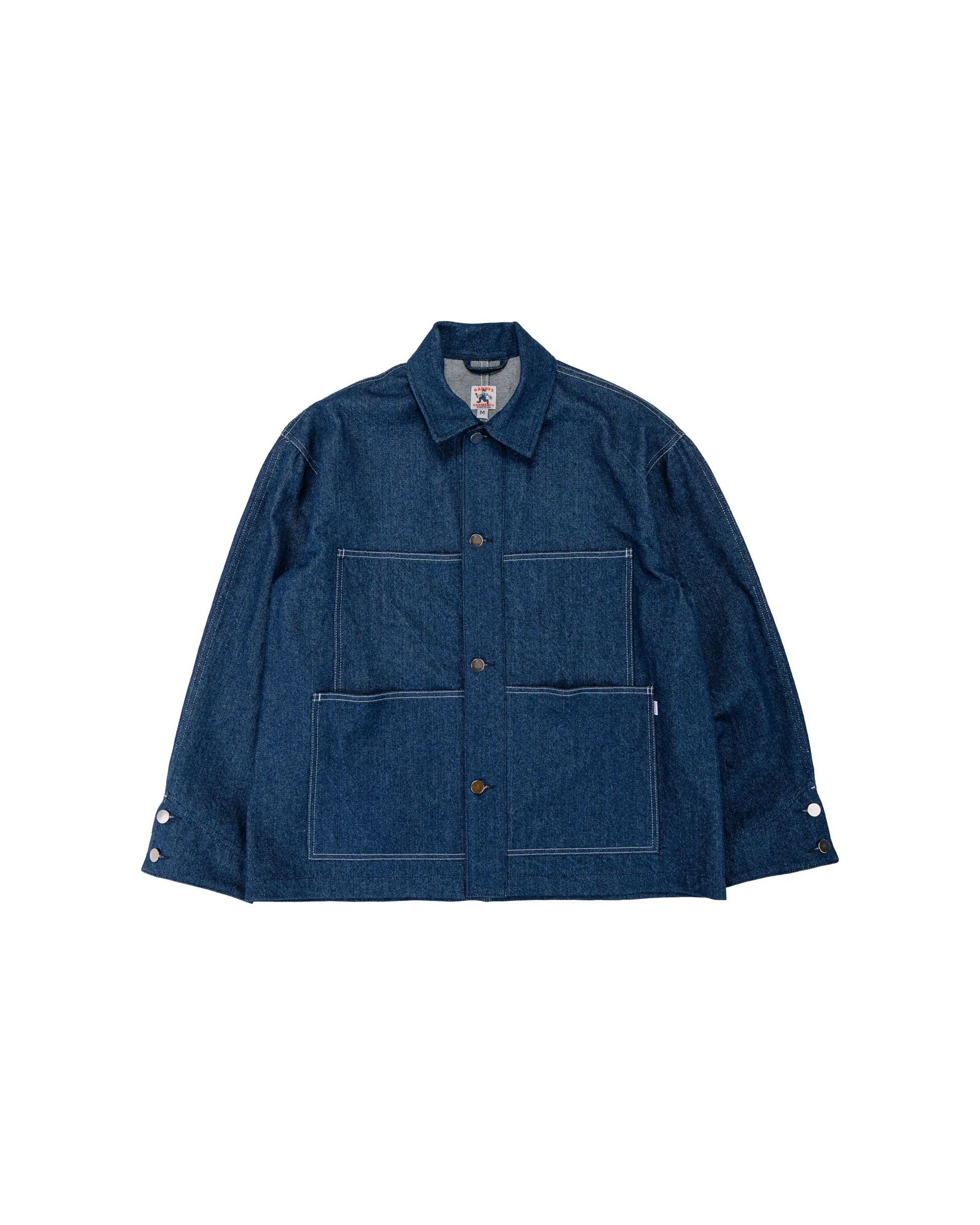 Randy's Garments Chore Coat Scoured Indigo 12oz Cotton Denim