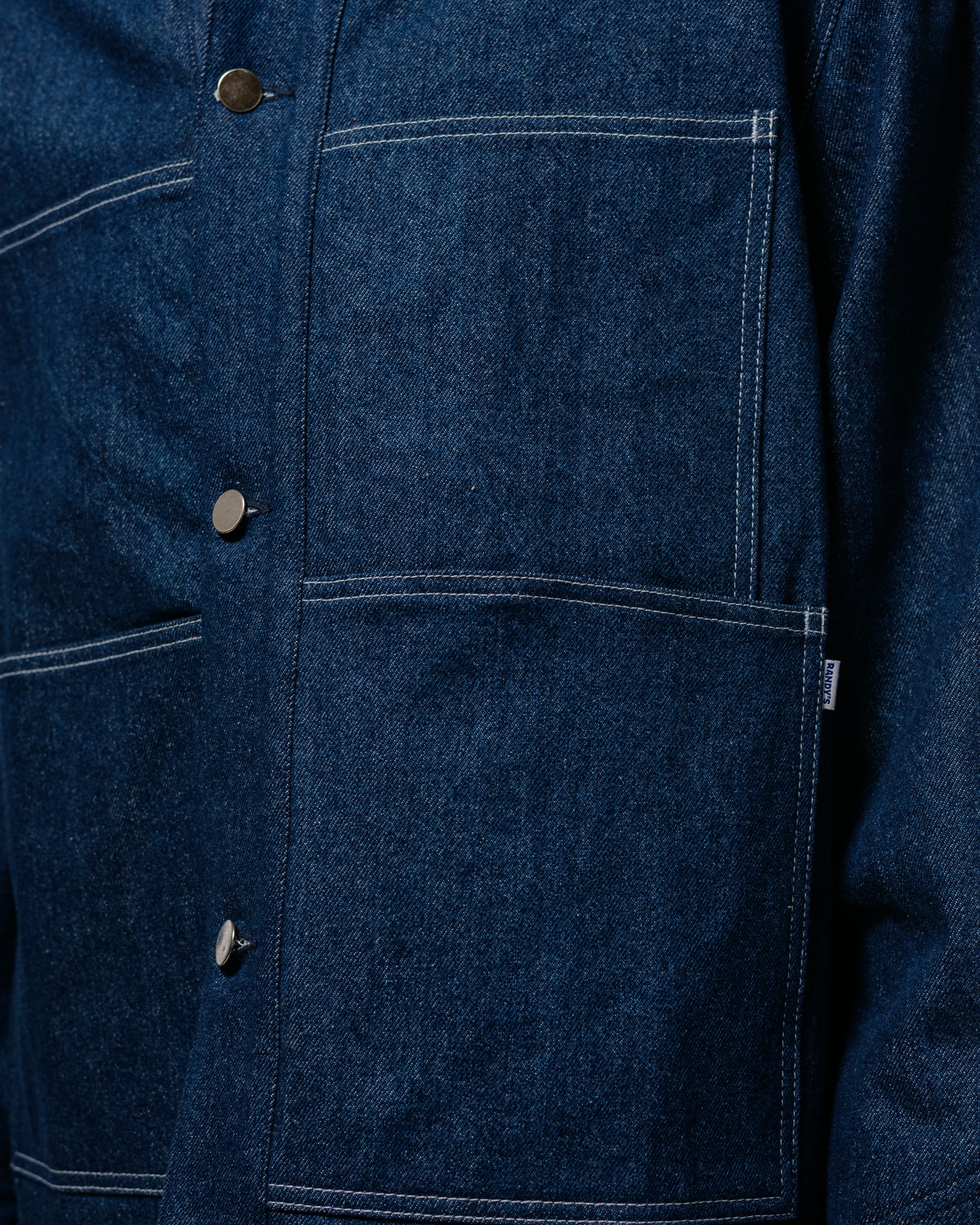 Randy's Garments Chore Coat Scoured Indigo 12oz Cotton Denim - Image 3
