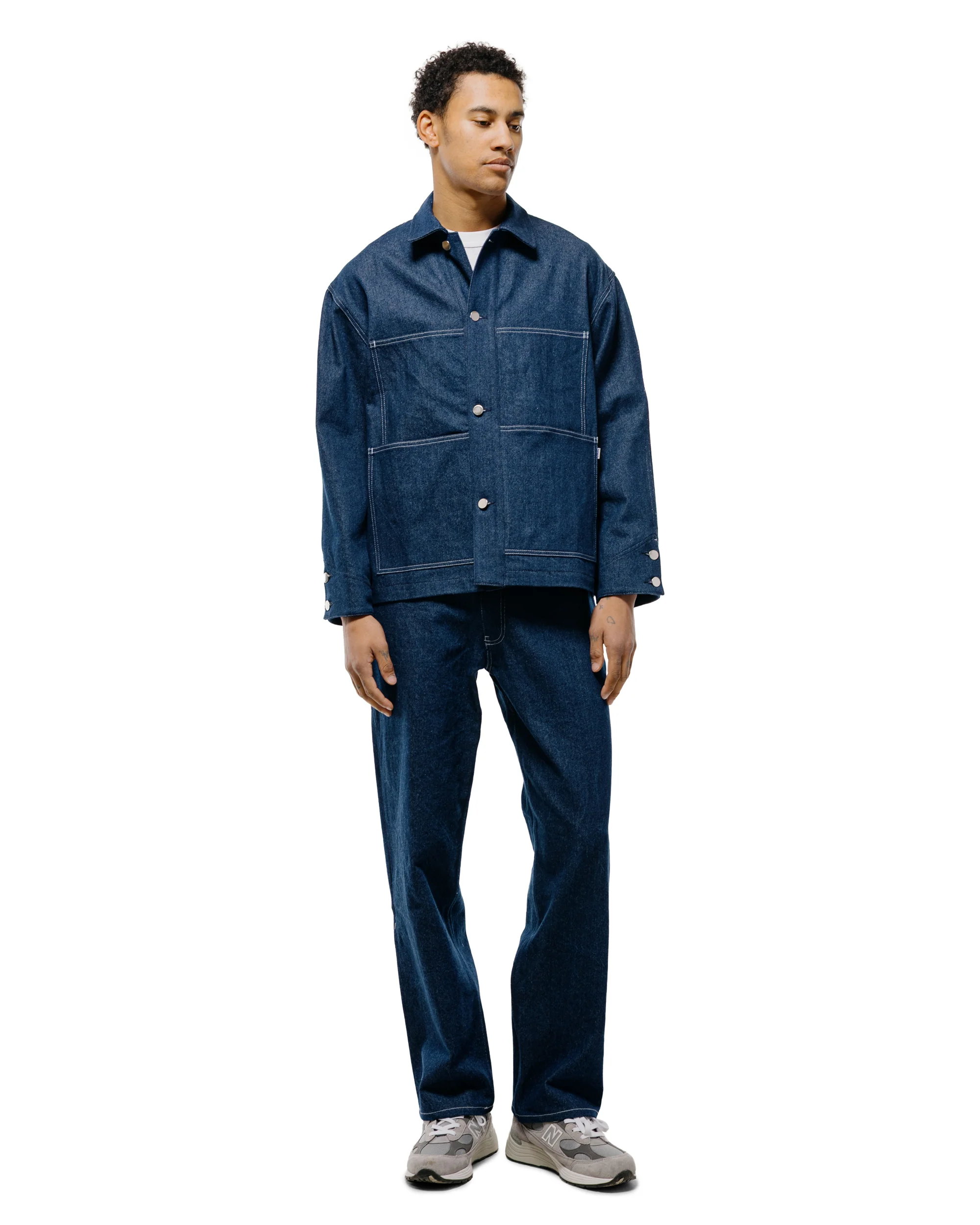 Randy's Garments Chore Coat Scoured Indigo 12oz Cotton Denim - Image 5