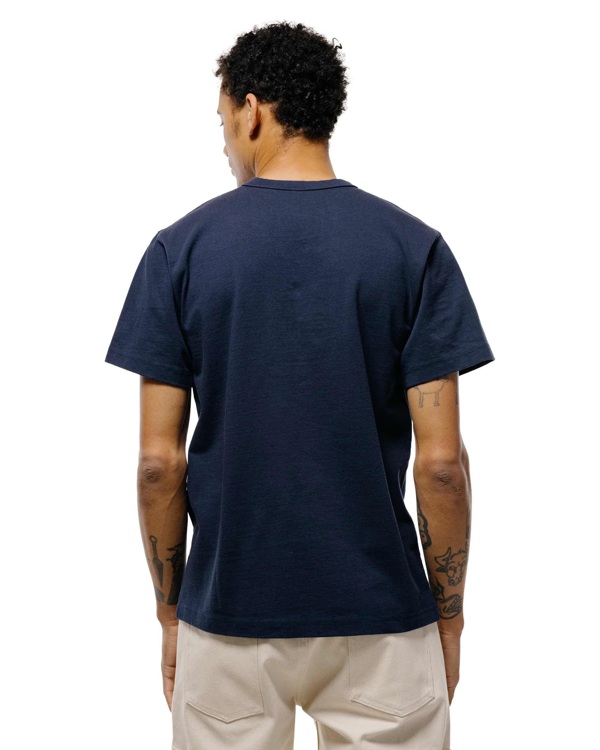 Randy's Garments Heavyweight Hammer Pocket Tee Navy - Image 4