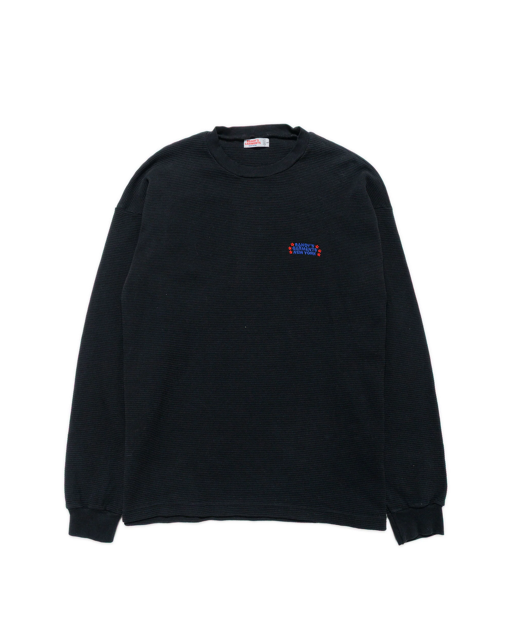 Randy's Garments Heavyweight Thermal Crewneck Black