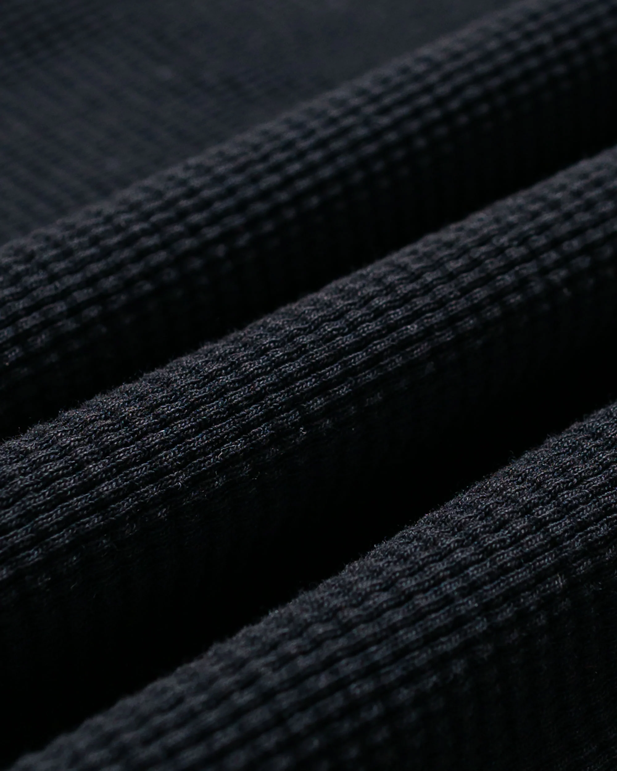 Randy's Garments Heavyweight Thermal Crewneck Black - Image 5