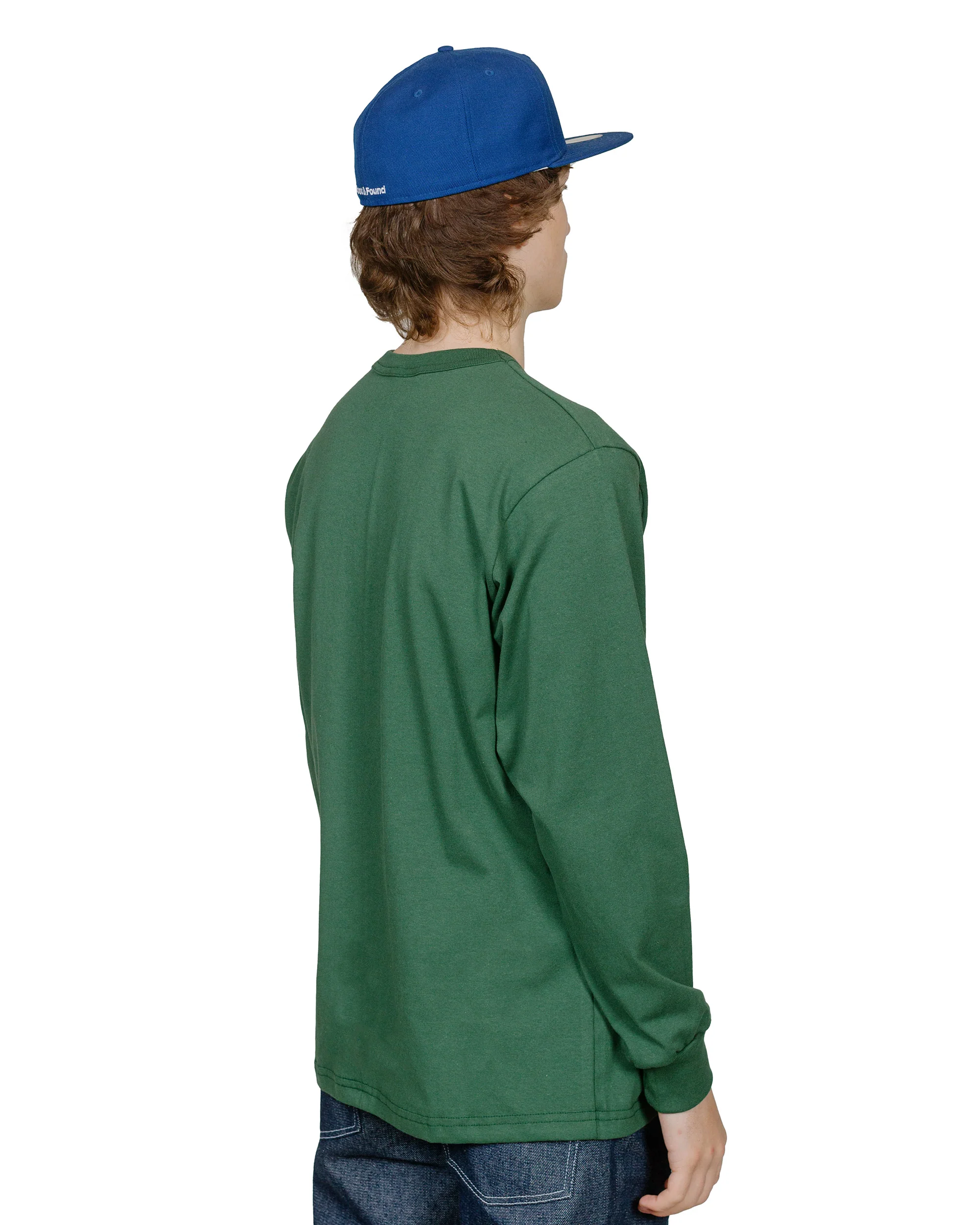 Randy's Garments Long-Sleeve Pocket Tee Dark Green - Image 3