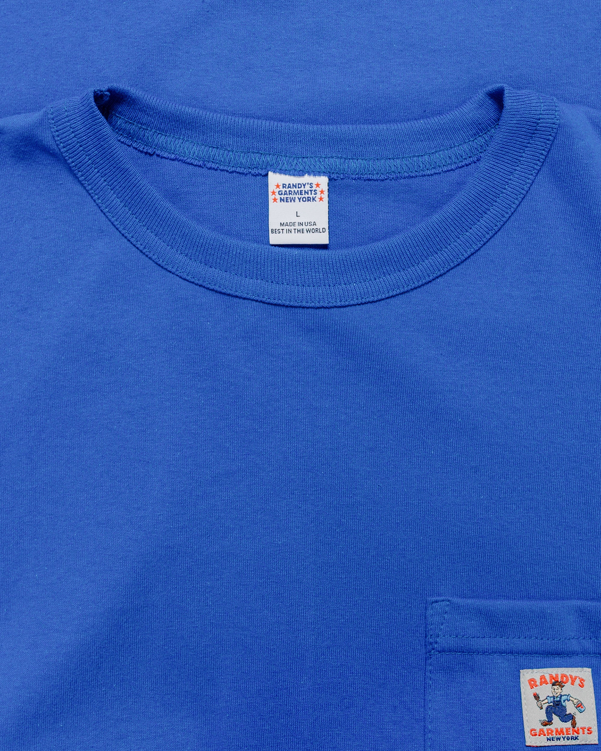 Randy's Garments Long-Sleeve Pocket Tee Royal - Image 4