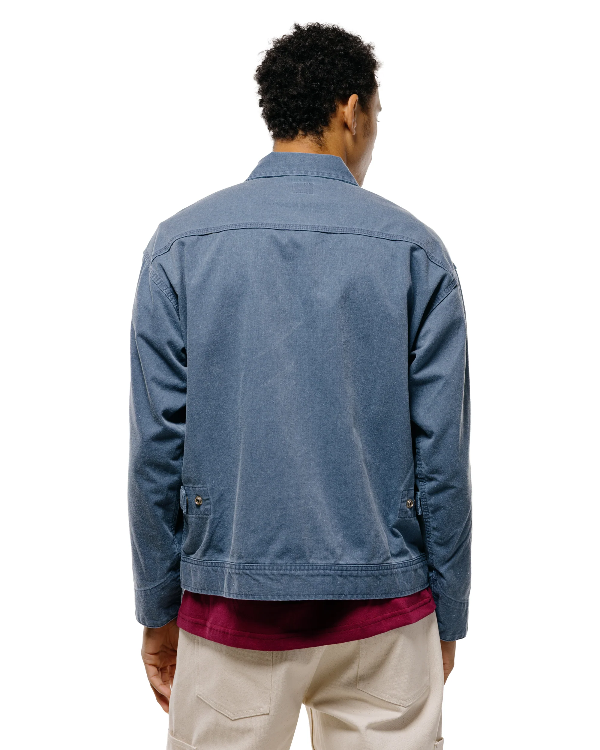 Randy's Garments Mechanic's Jacket Blue 7oz Stone Washed Cotton Cadet Cloth - Image 4