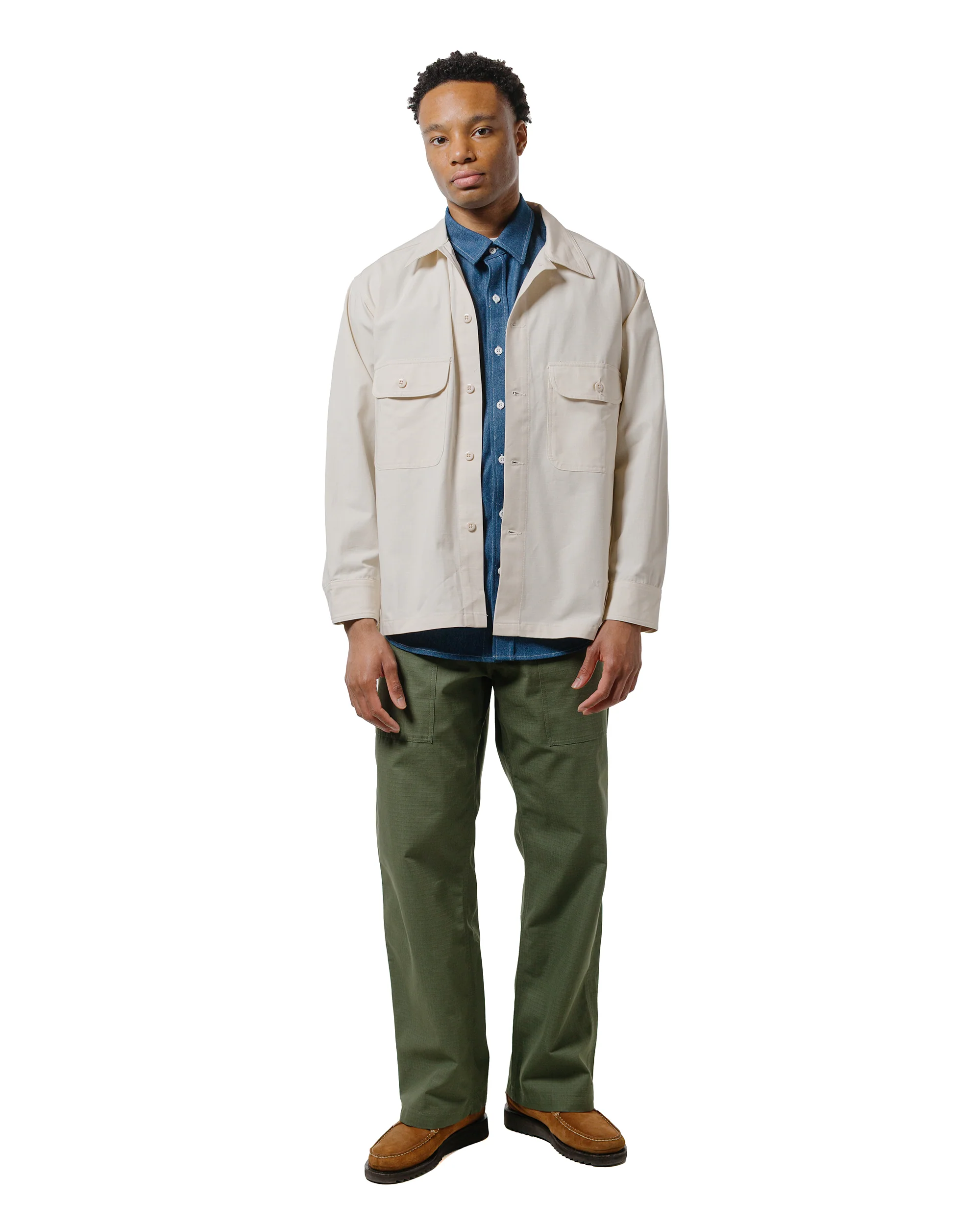 Randy's Garments Over Shirt Cotton Ripstop Natural - Image 4