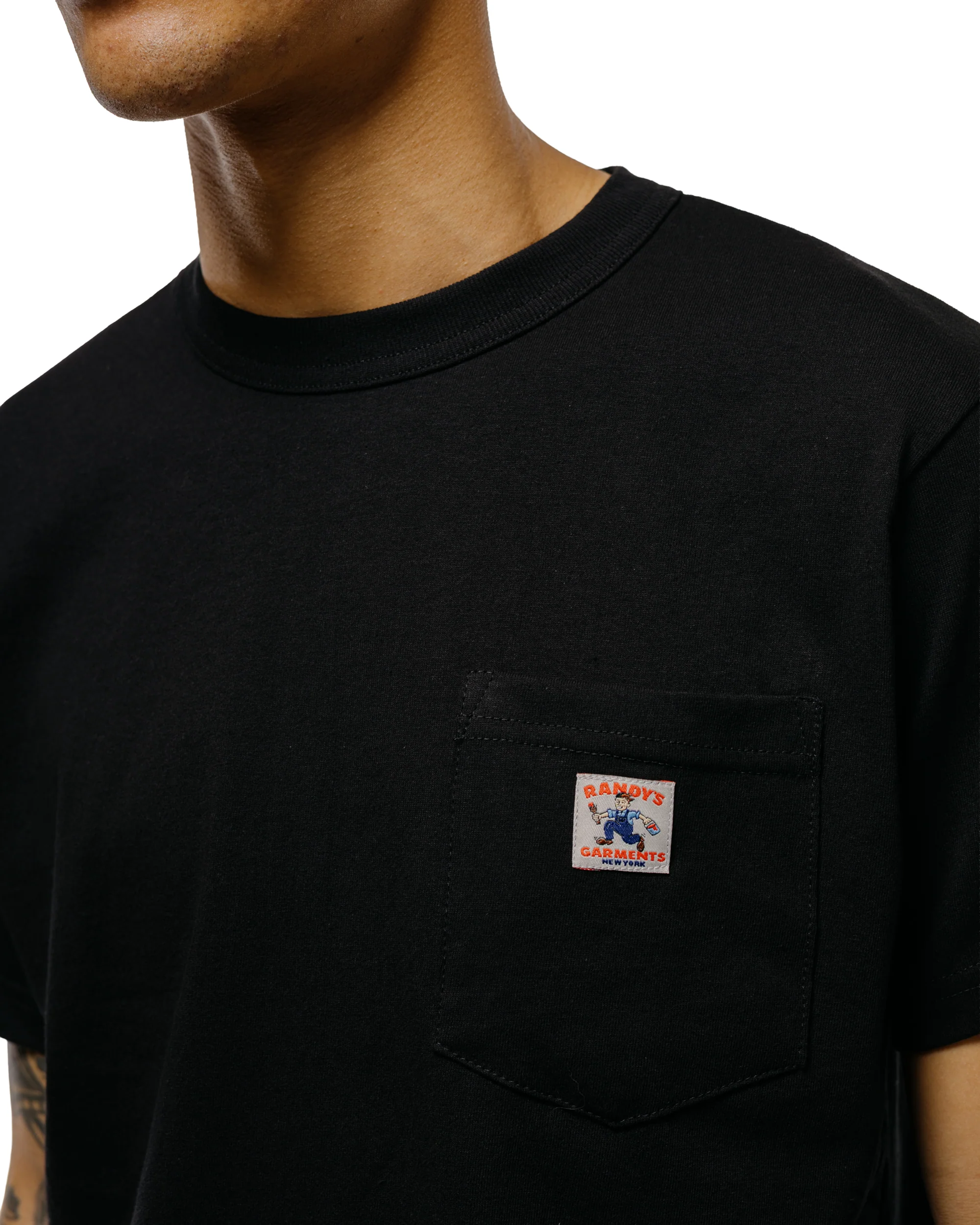 Randy's Garments Pocket Tee Black - Image 3