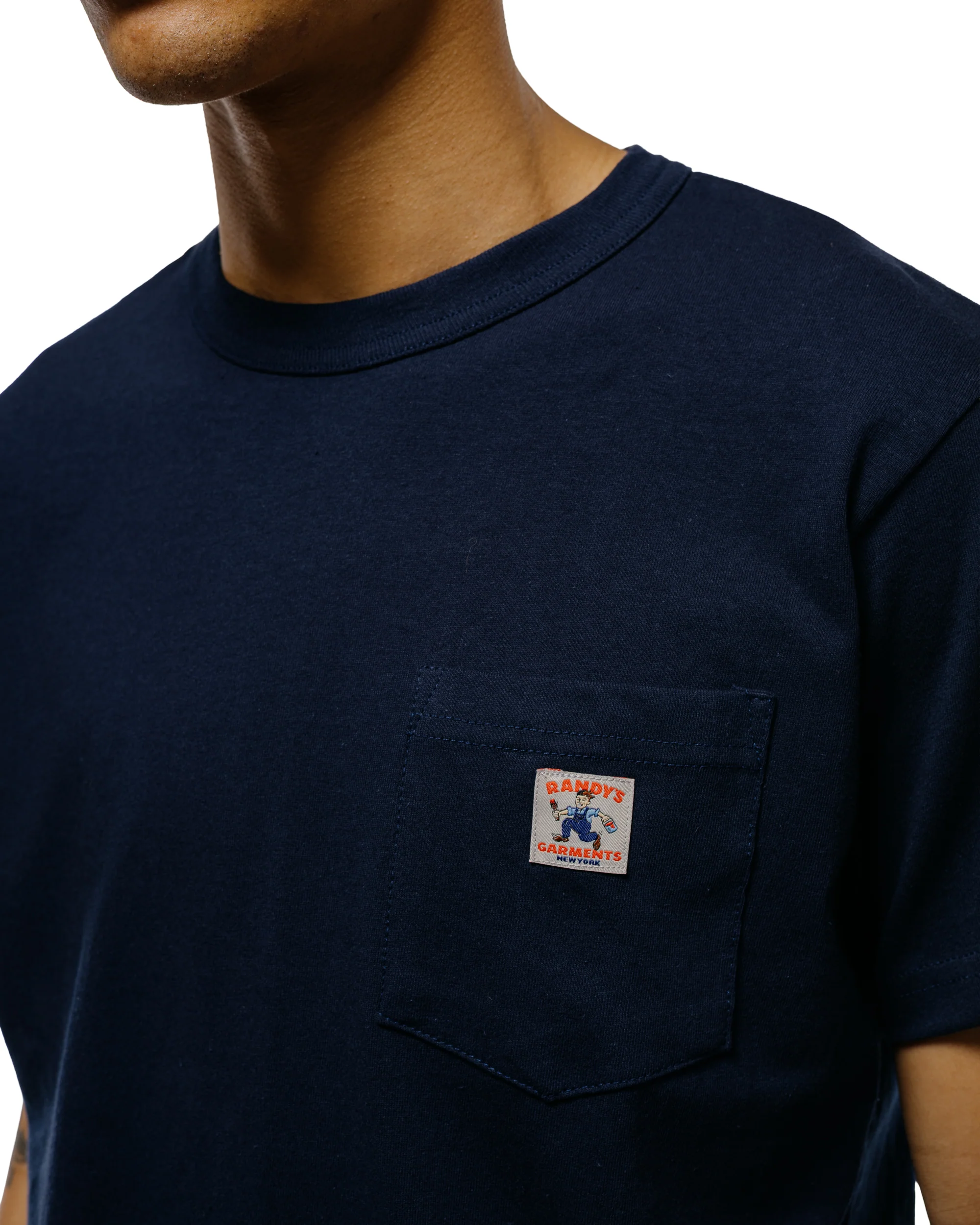 Randy's Garments Pocket Tee Navy - Image 3
