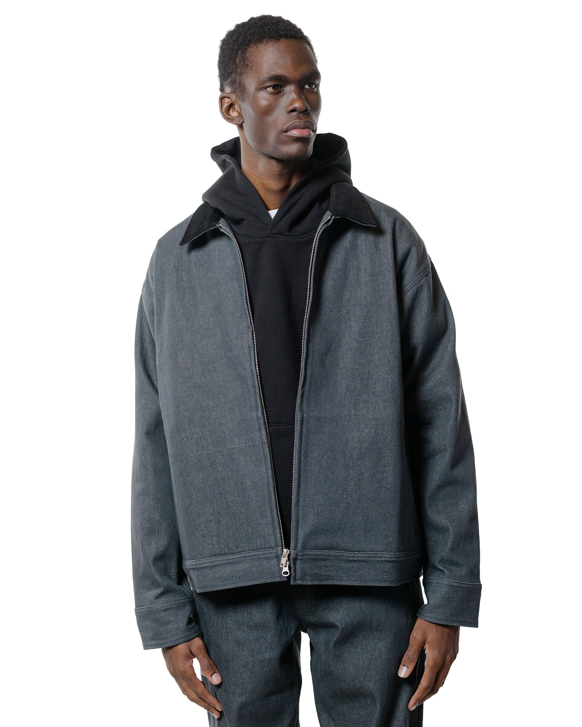 Randy's Garments Station Jacket Washed 13.5oz Cotton Charcoal Cone Denim - Image 2