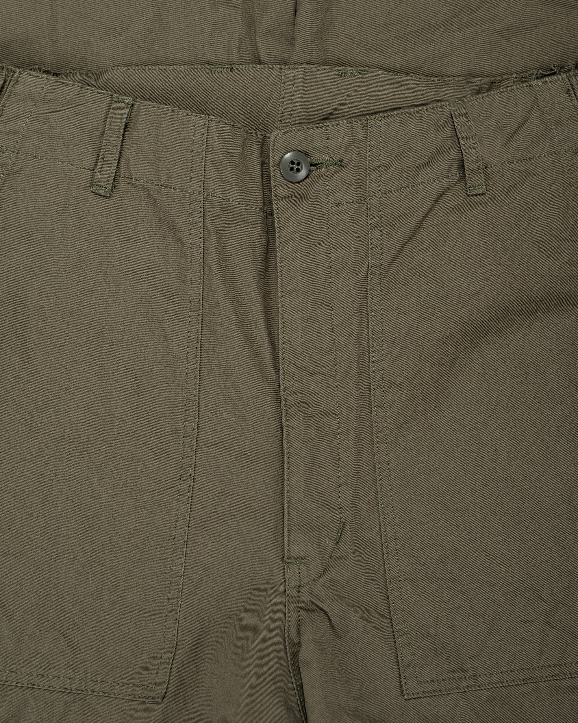 Sage de Cret CO Chino Cloth Crinkle Baggy Baker Pants Olive - Image 5