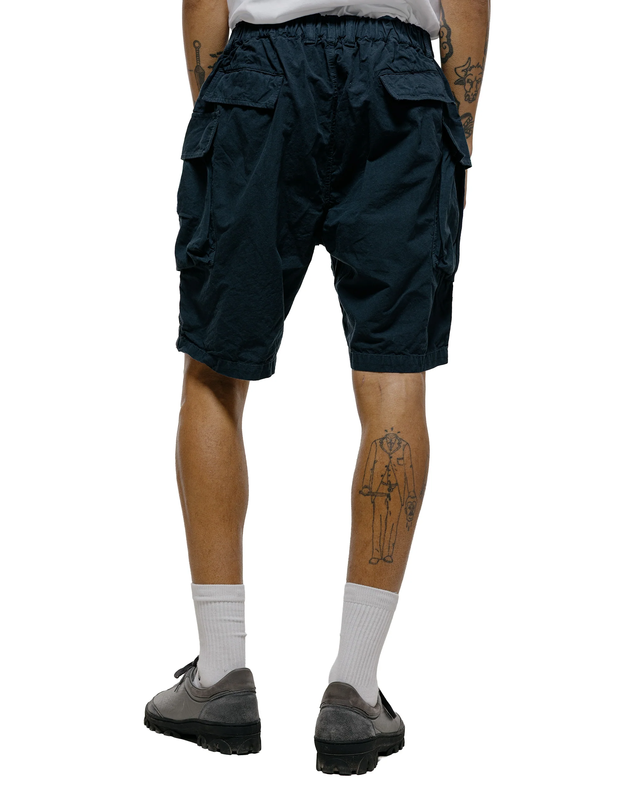 Sage de Cret CO/HEMP High Density Single Pleated Peg Top Pants Navy - Image 3