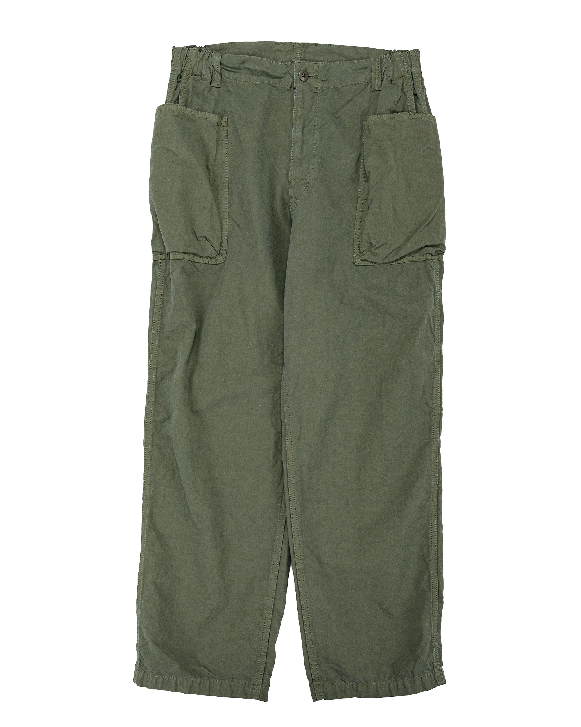 Sage de Cret CO/HEMP High Density Wide Work Pants Olive