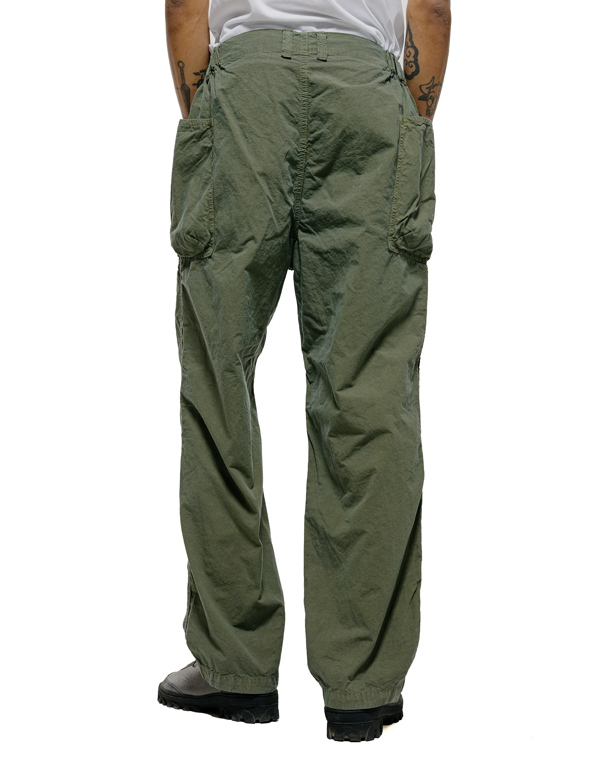 Sage de Cret CO/HEMP High Density Wide Work Pants Olive - Image 3