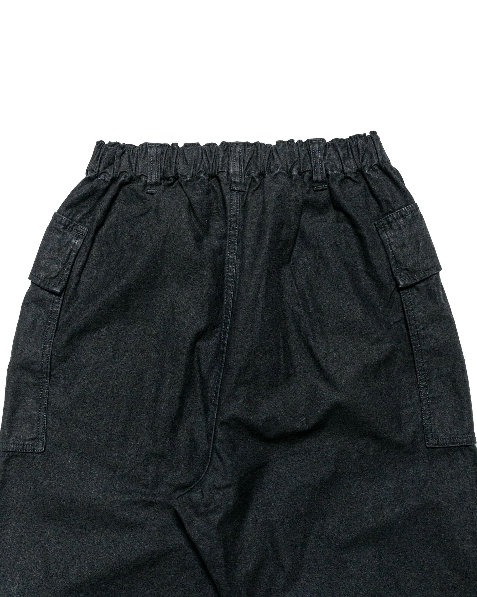 Sage de Cret Cotton/Linen Back Satin Pegtop Military Pants Black - Image 6