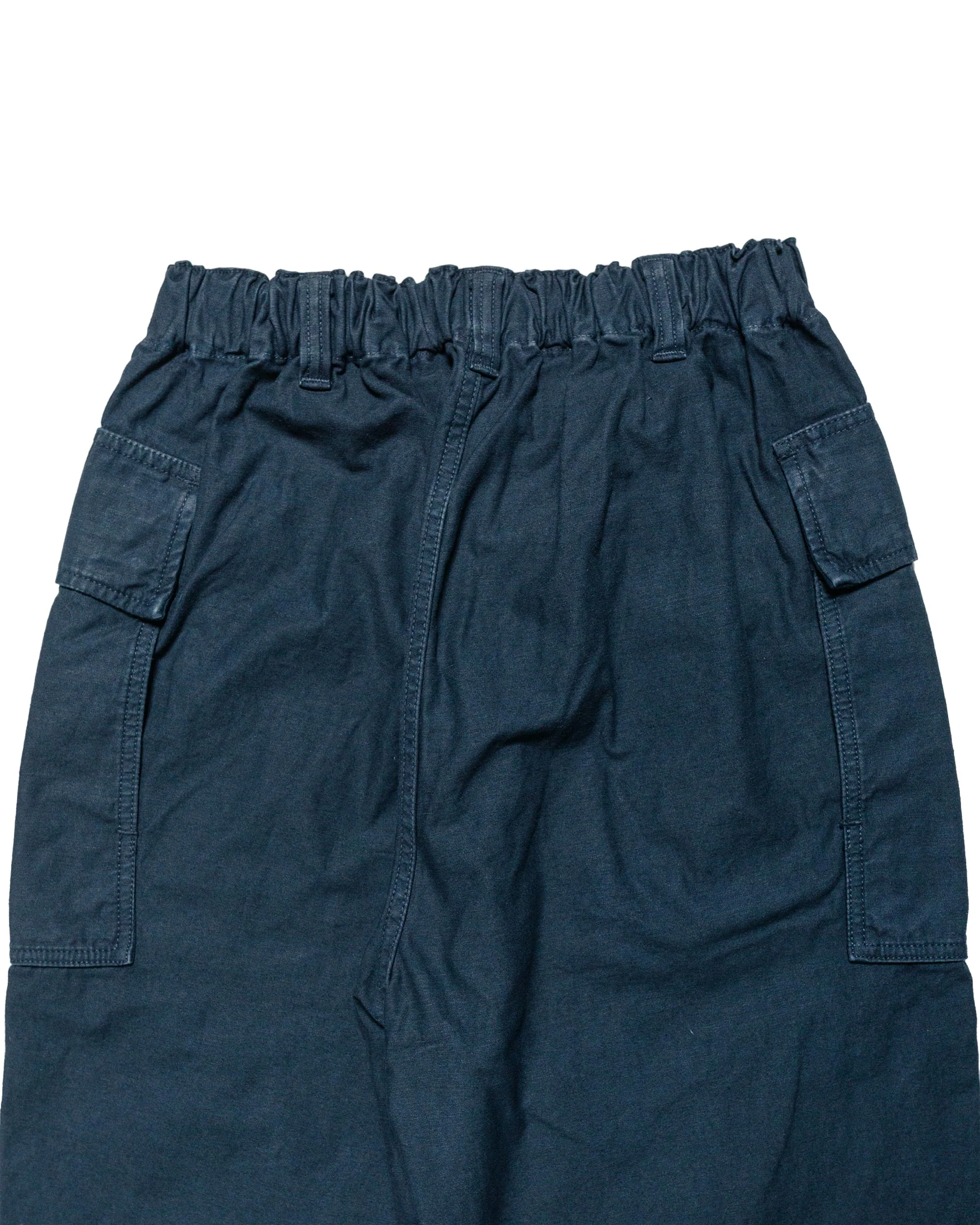 Sage de Cret Cotton/Linen Back Satin Pegtop Military Pants Navy - Image 6
