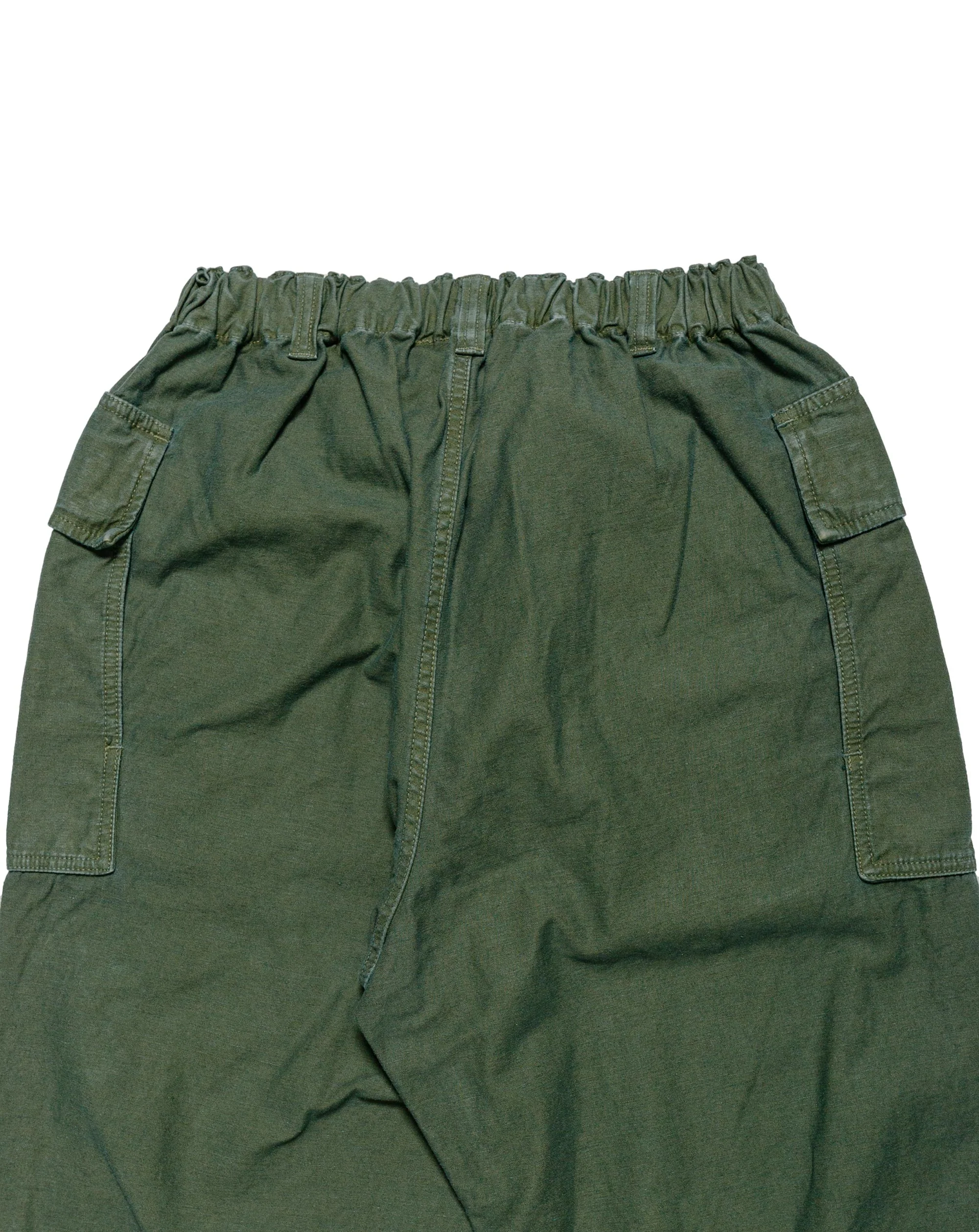 Sage de Cret Cotton/Linen Back Satin Pegtop Military Pants Olive - Image 6