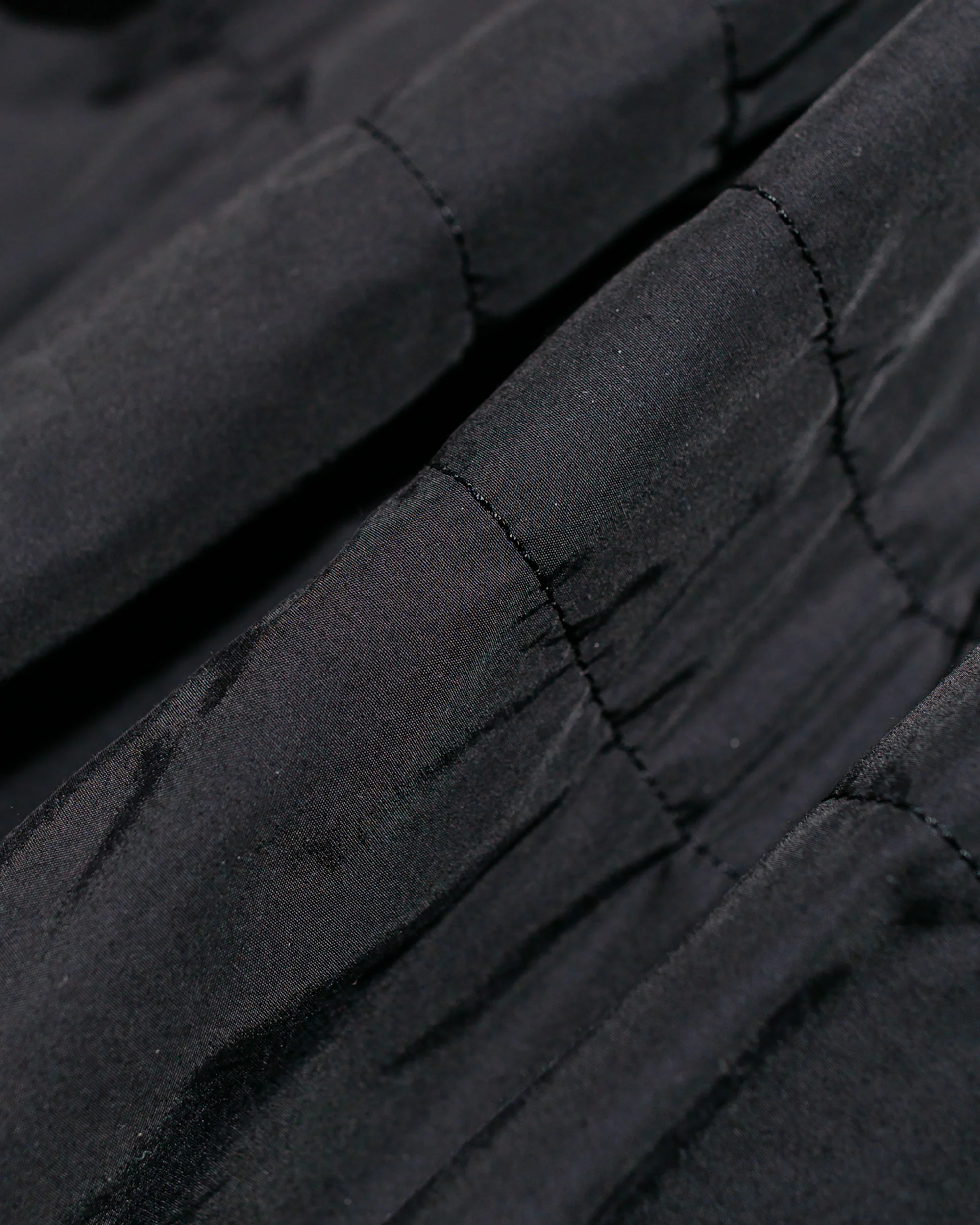 Sage de Cret Nylon/Cotton Typewriter Patchwork Military Jacket Black - Image 6