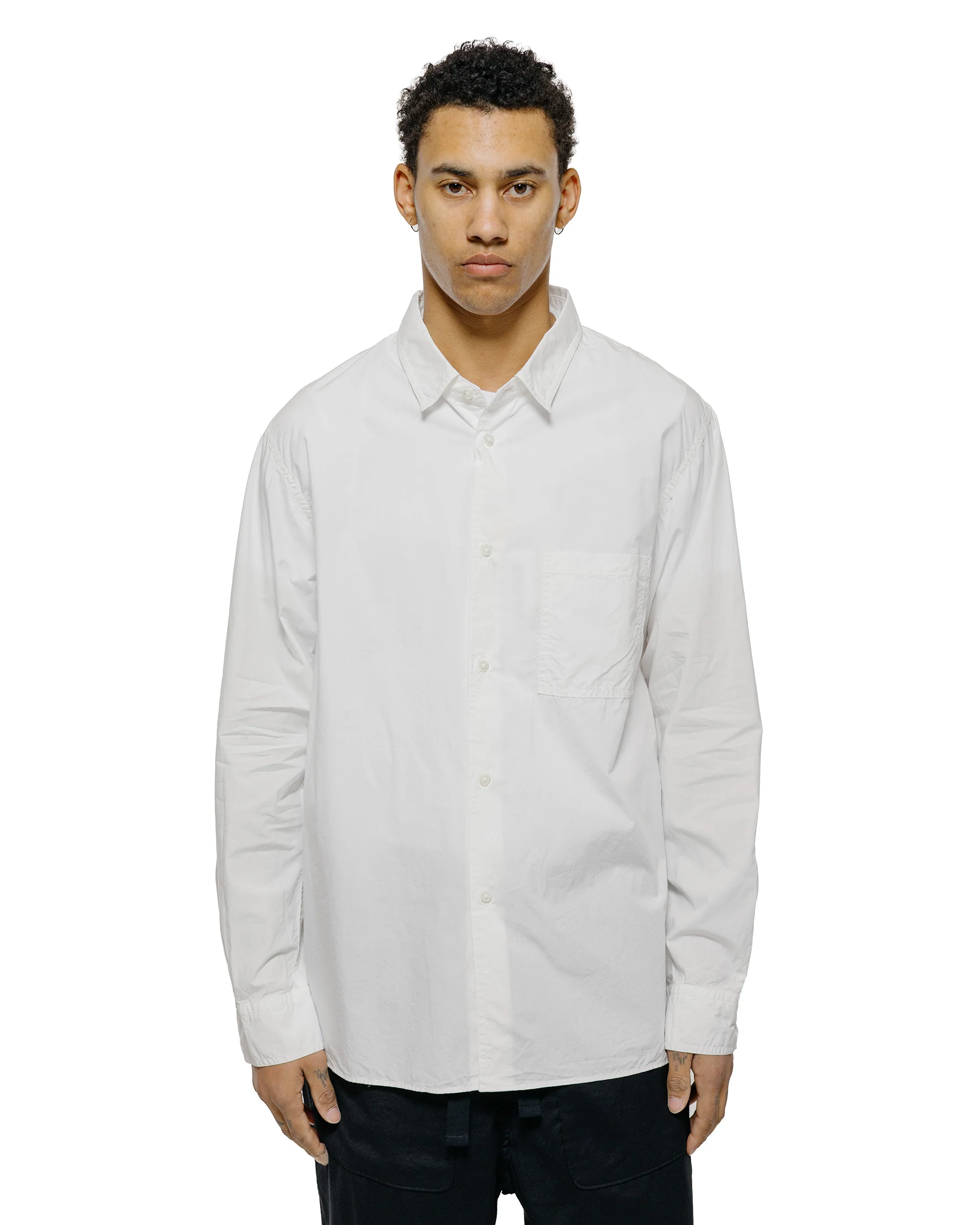 Sage de Cret Organic Cotton Bloadcloth Regular Collar Shirt L/S Off White - Image 2