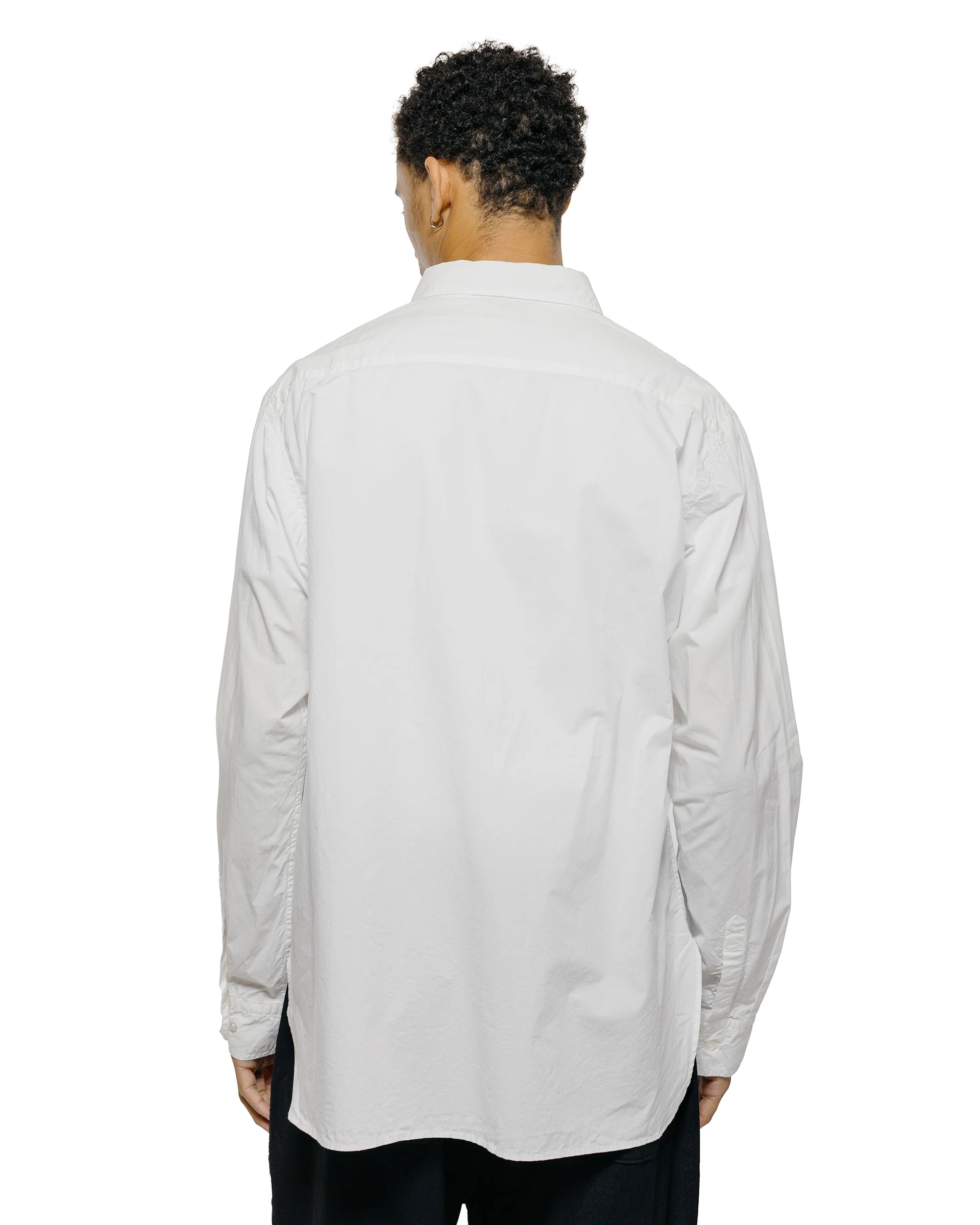Sage de Cret Organic Cotton Bloadcloth Regular Collar Shirt L/S Off White - Image 3