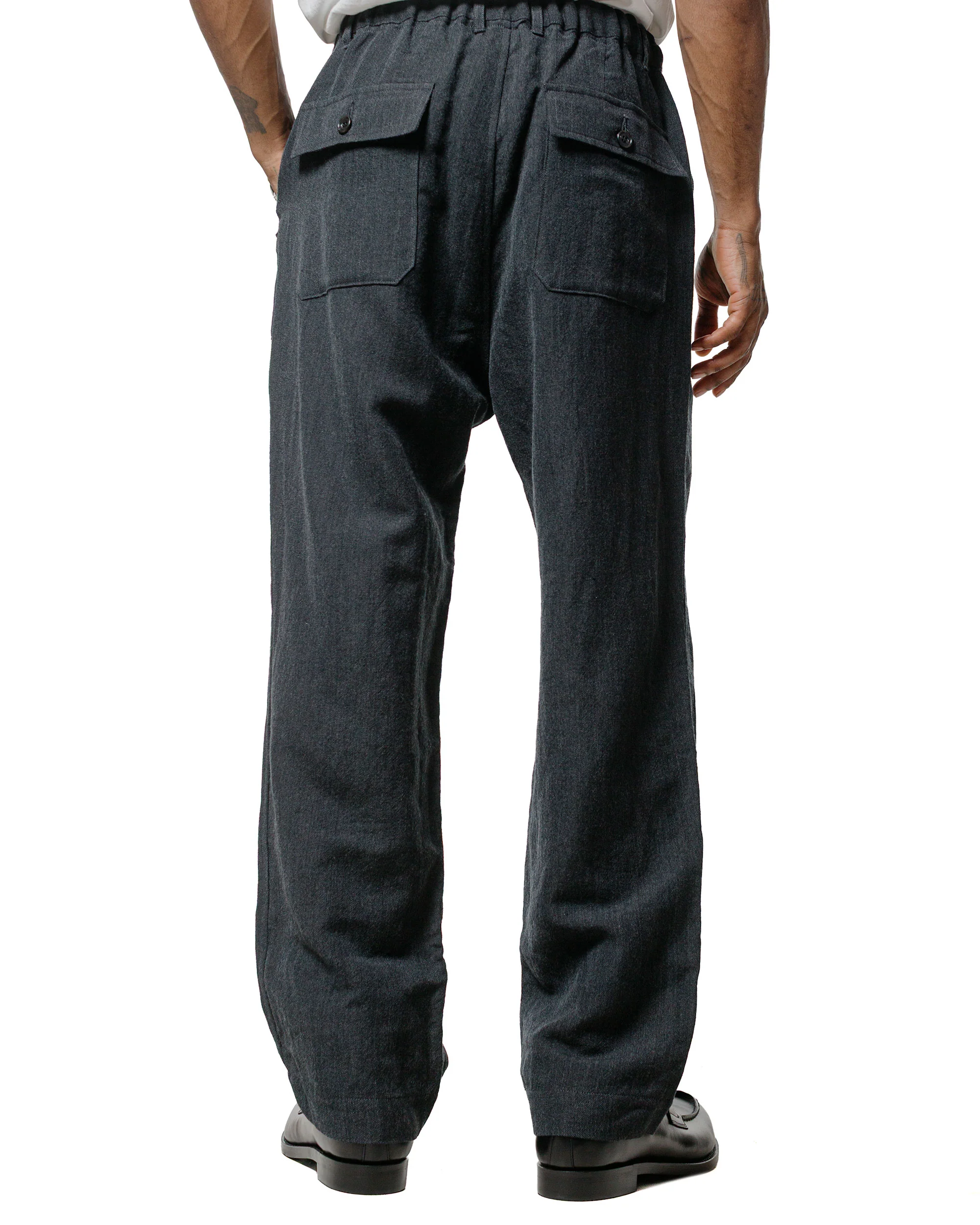 Sage de Cret Serge Wide Baker Pants Charcoal - Image 3