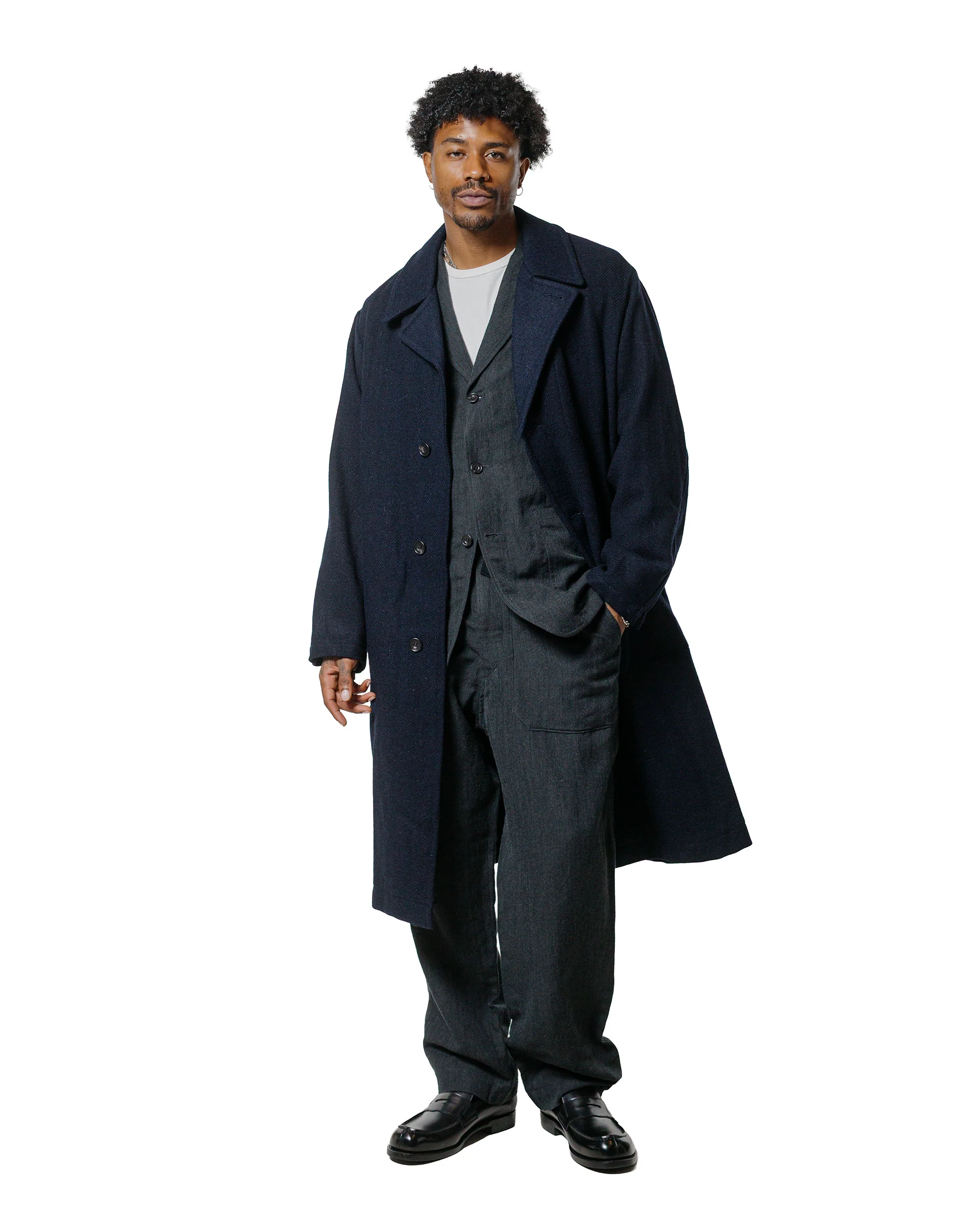 Sage de Cret Serge Wide Baker Pants Charcoal - Image 4