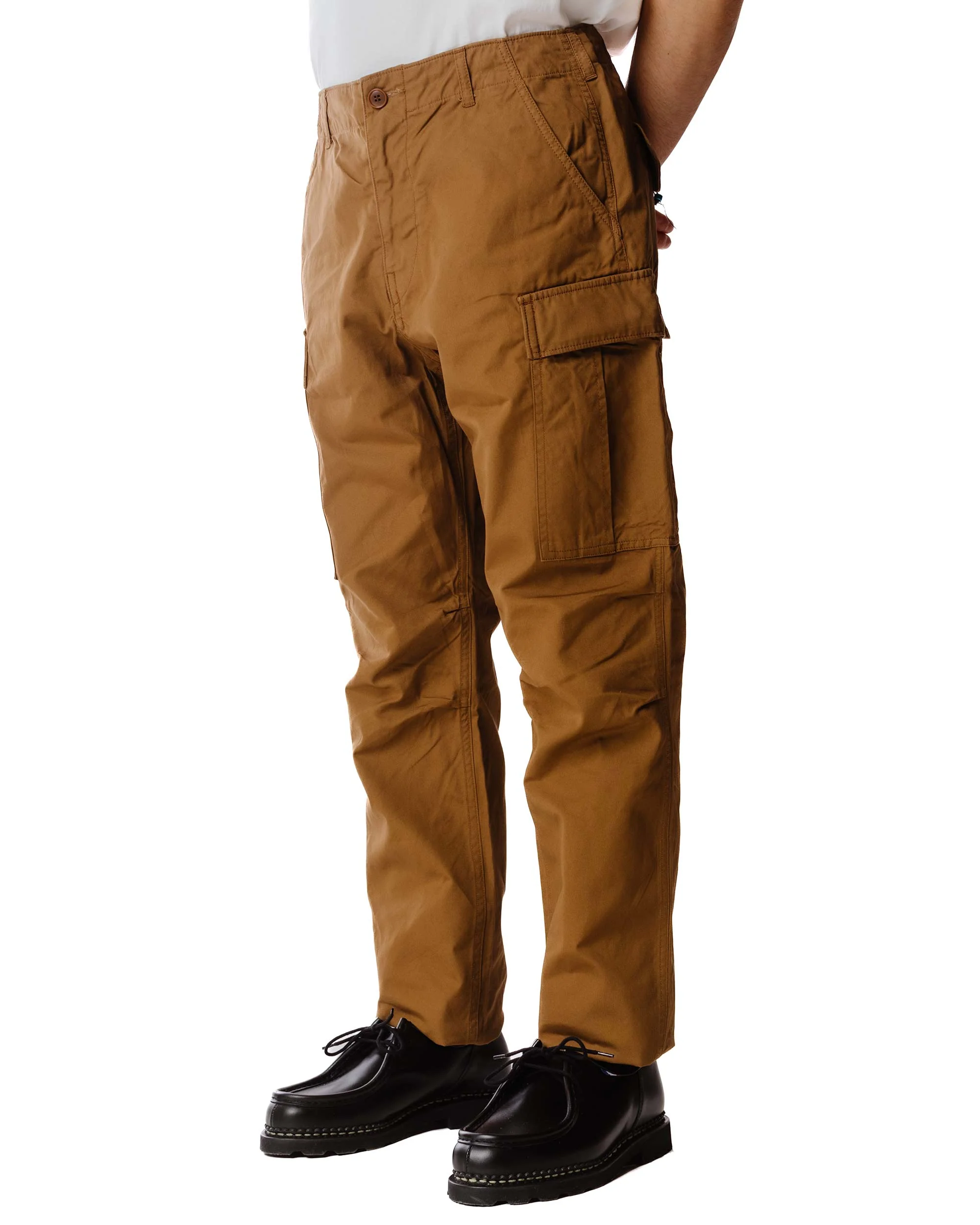 Sage de Cret x Lost & Found Coated Cotton/Linen Cargo Trouser Beige - Image 3