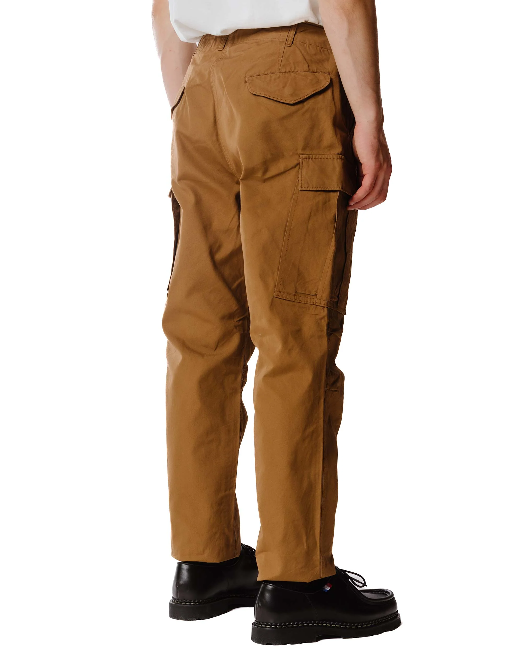 Sage de Cret x Lost & Found Coated Cotton/Linen Cargo Trouser Beige - Image 4