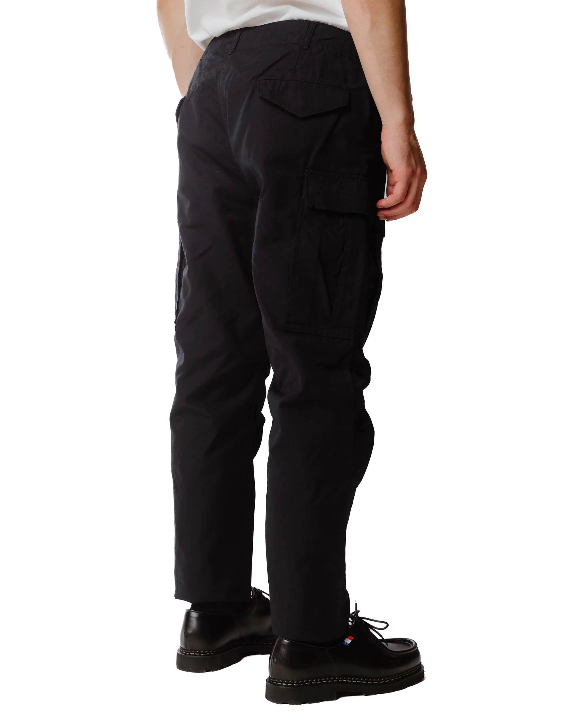 Sage de Cret x Lost & Found Coated Cotton/Linen Cargo Trouser Black - Image 4