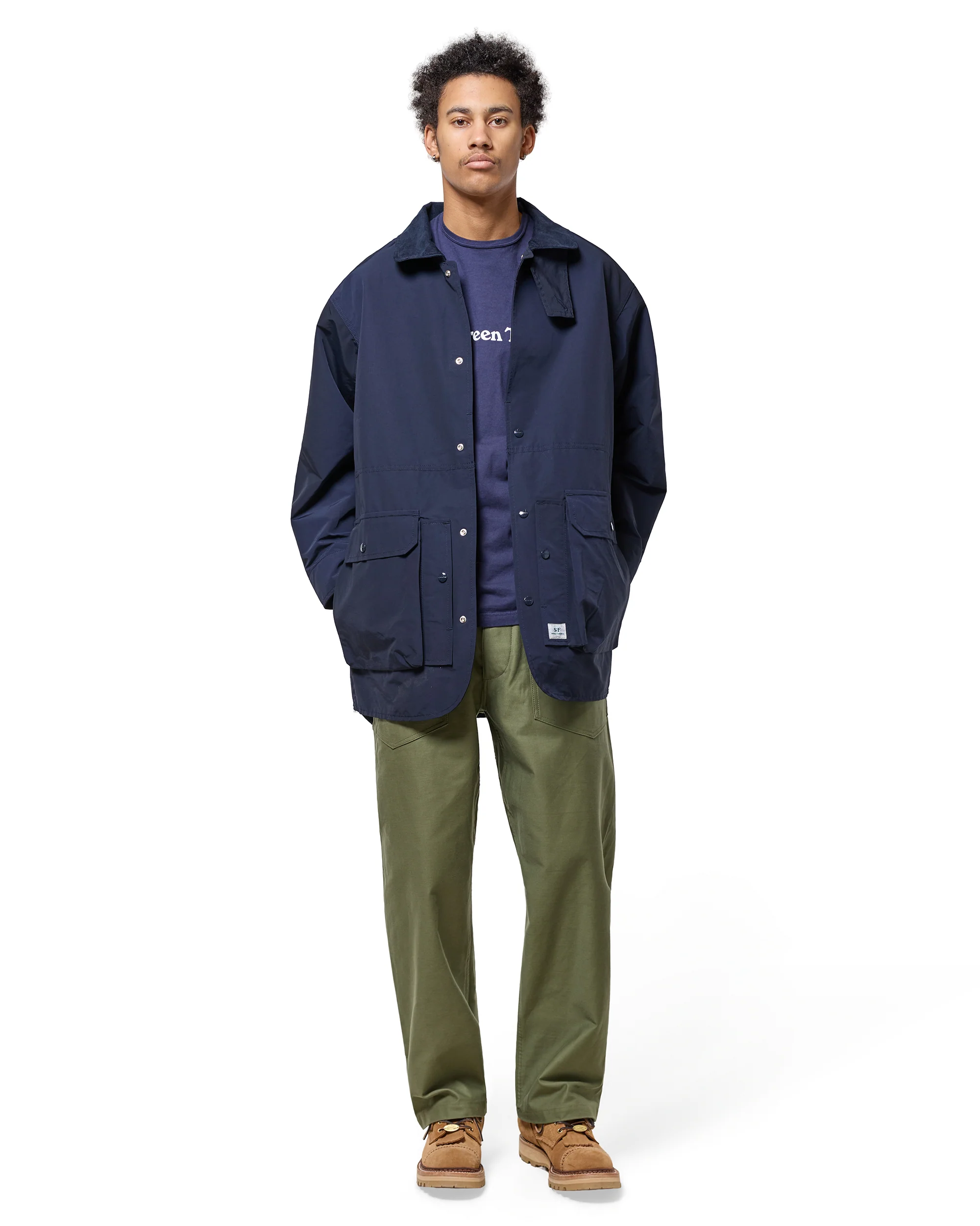 Sassafras D Scoop Pants Back Satin Olive - Image 4