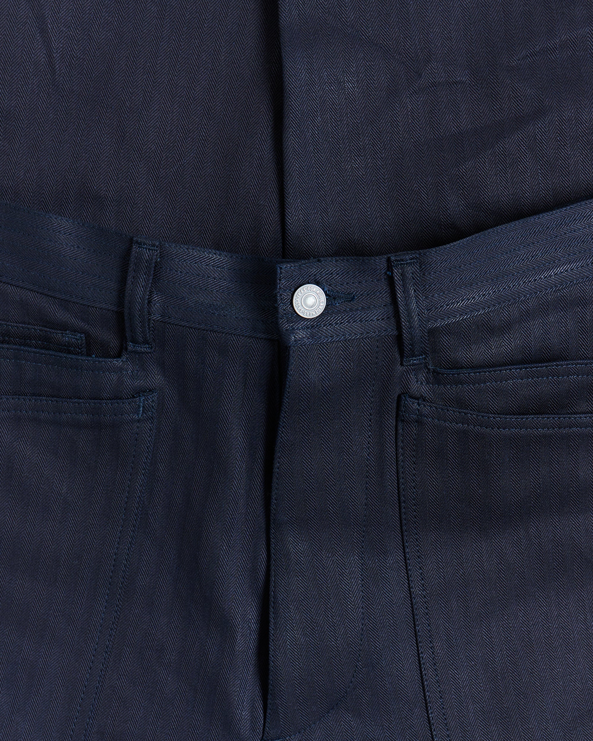 Sassafras D Scoop Pants Herringbone Indigo/Black - Image 5