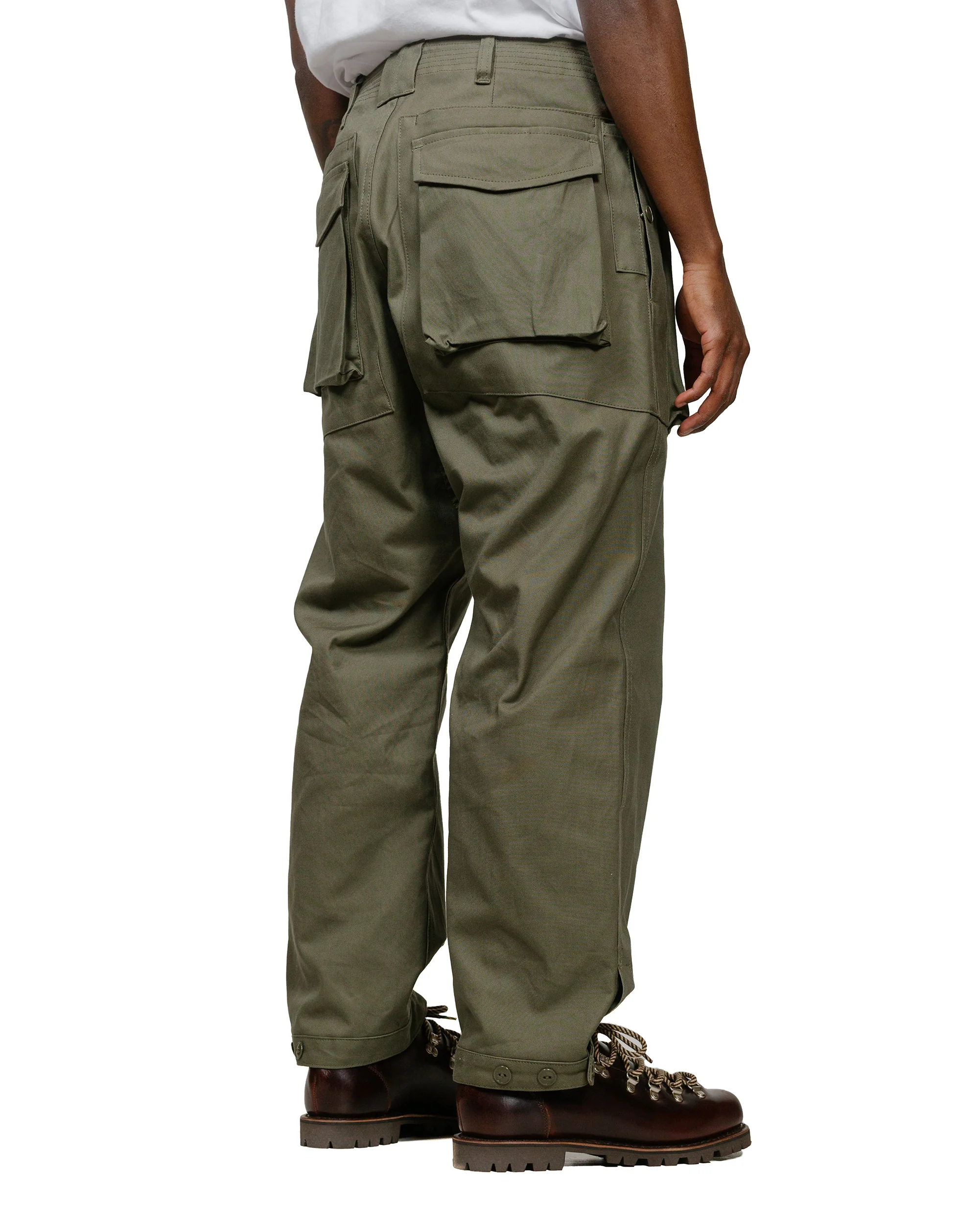 Sassafras Digs Crew Pants 4/5 Duck Canvas Olive - Image 3