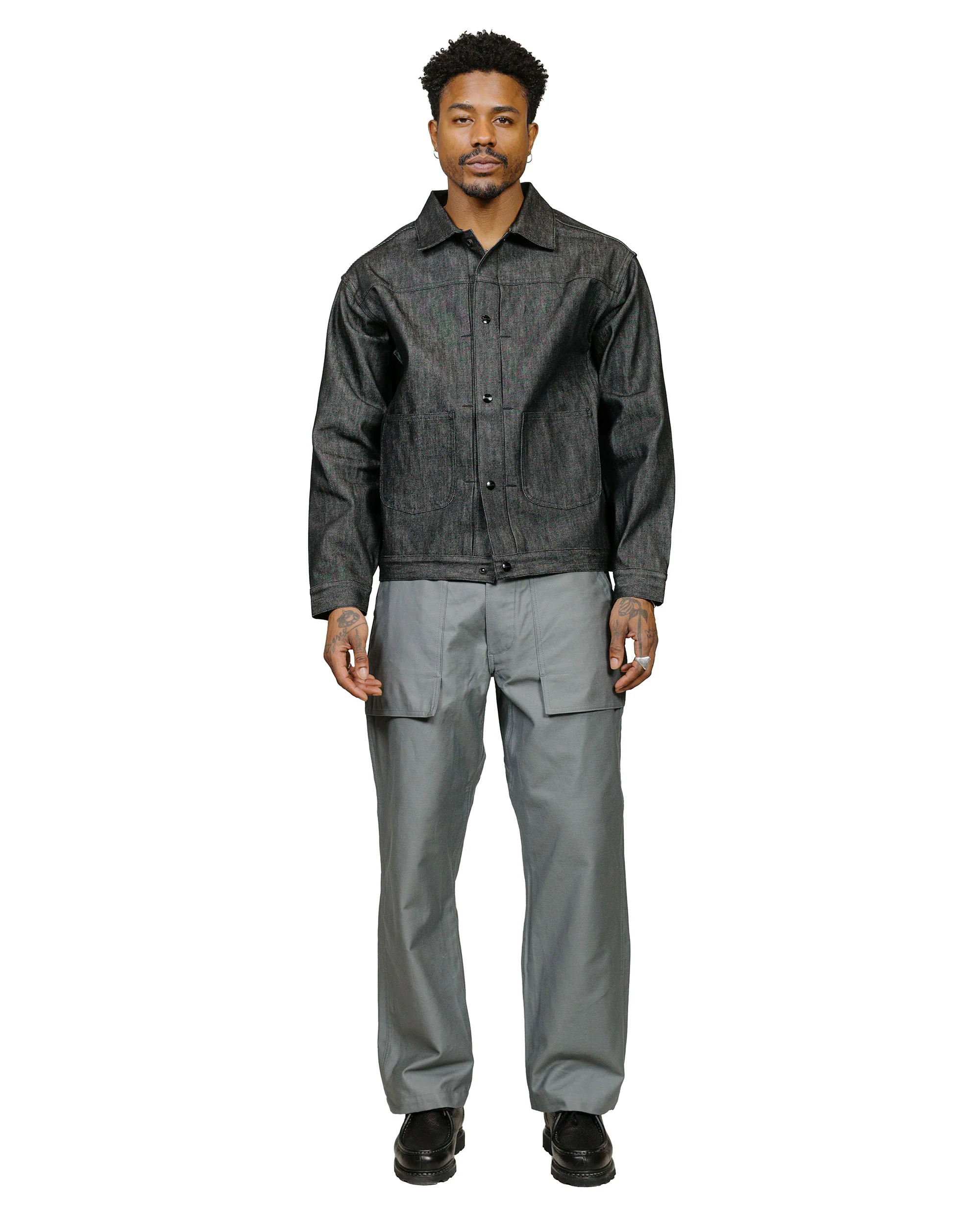 Sassafras F.S Cultivator Pants Back Satin Gray - Image 4