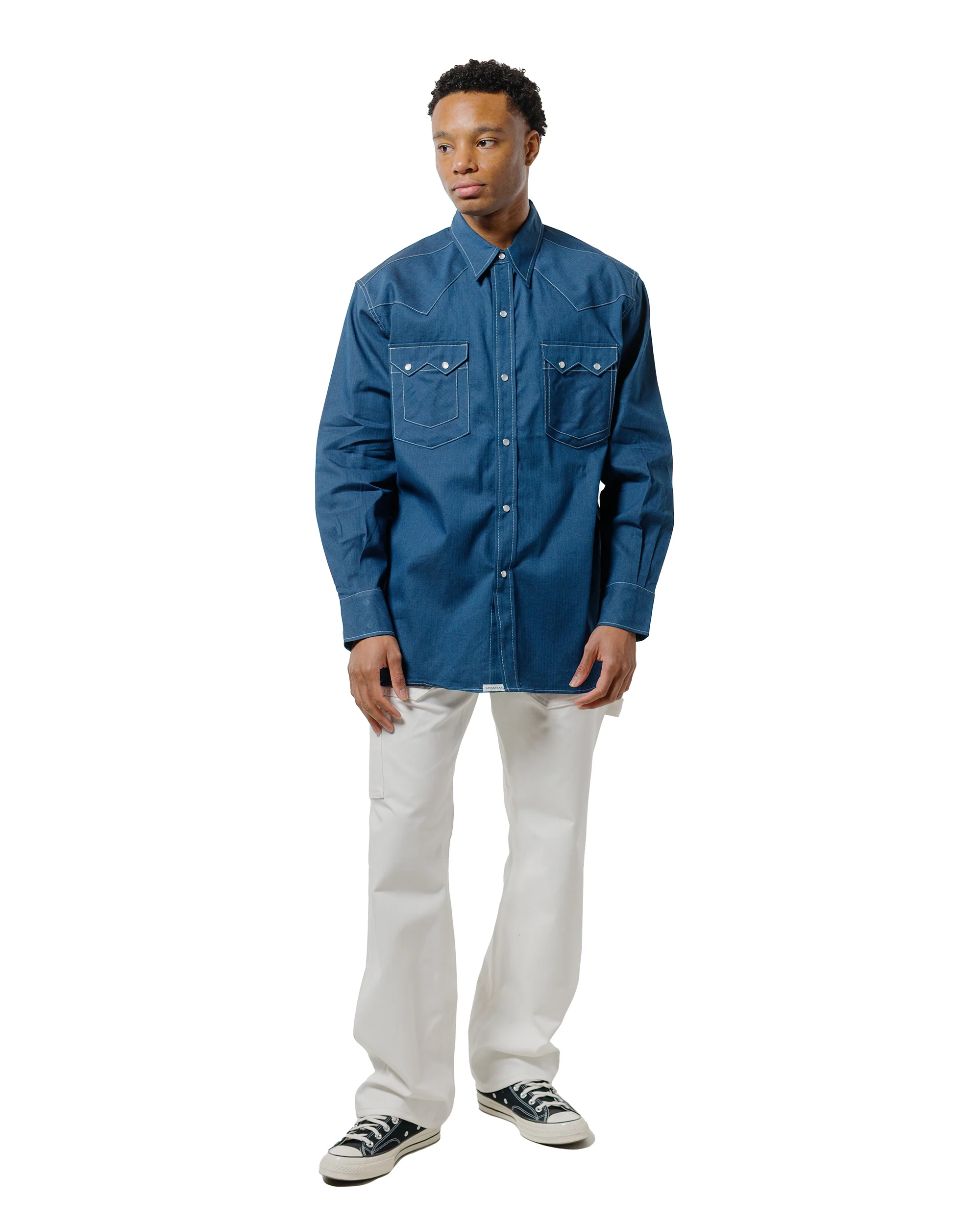 Sassafras Fall Leaf Gardener Pants Selvedge Duck Off White - Image 4