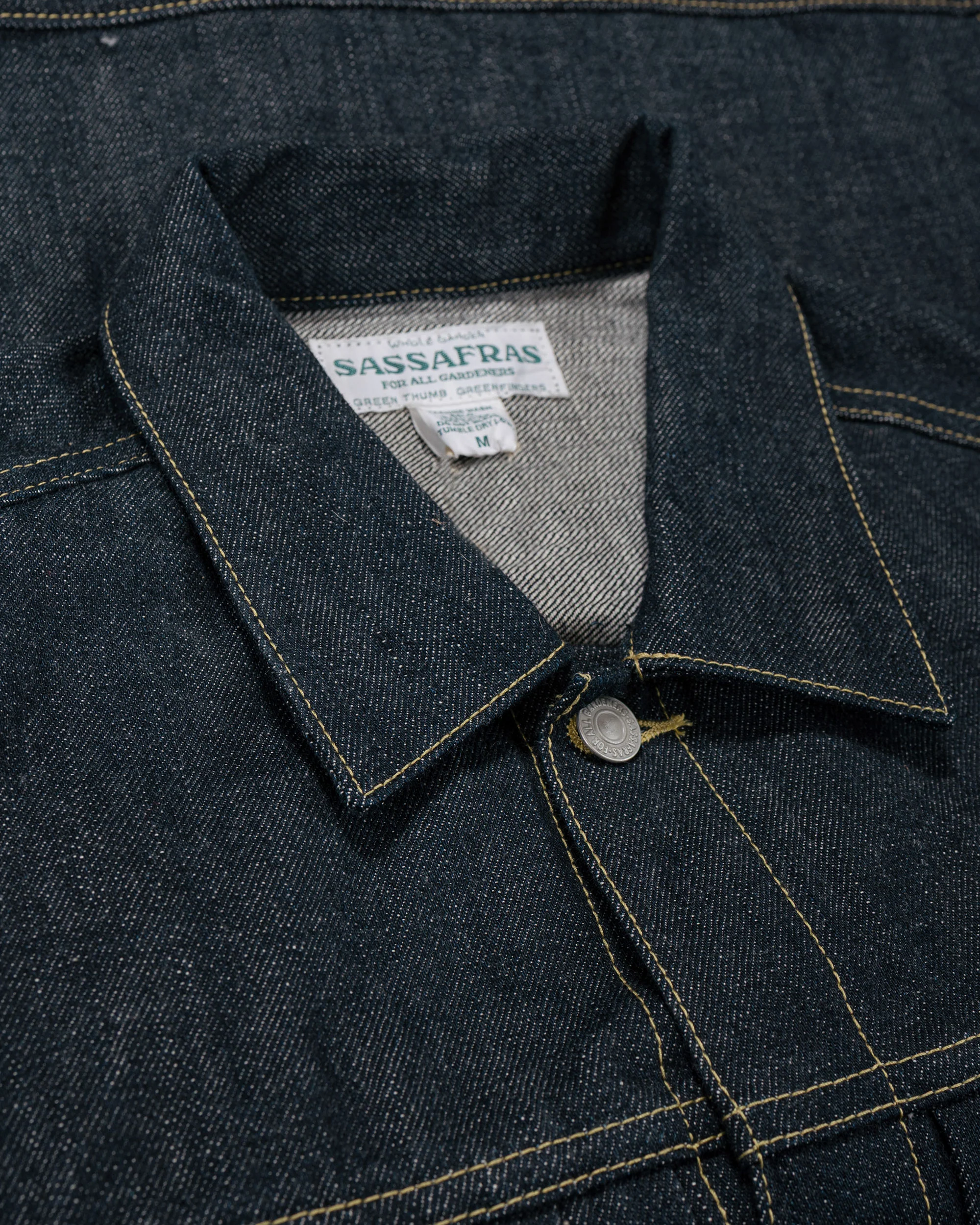 Sassafras Gardener R Jacket 14oz Denim Indigo - Image 5