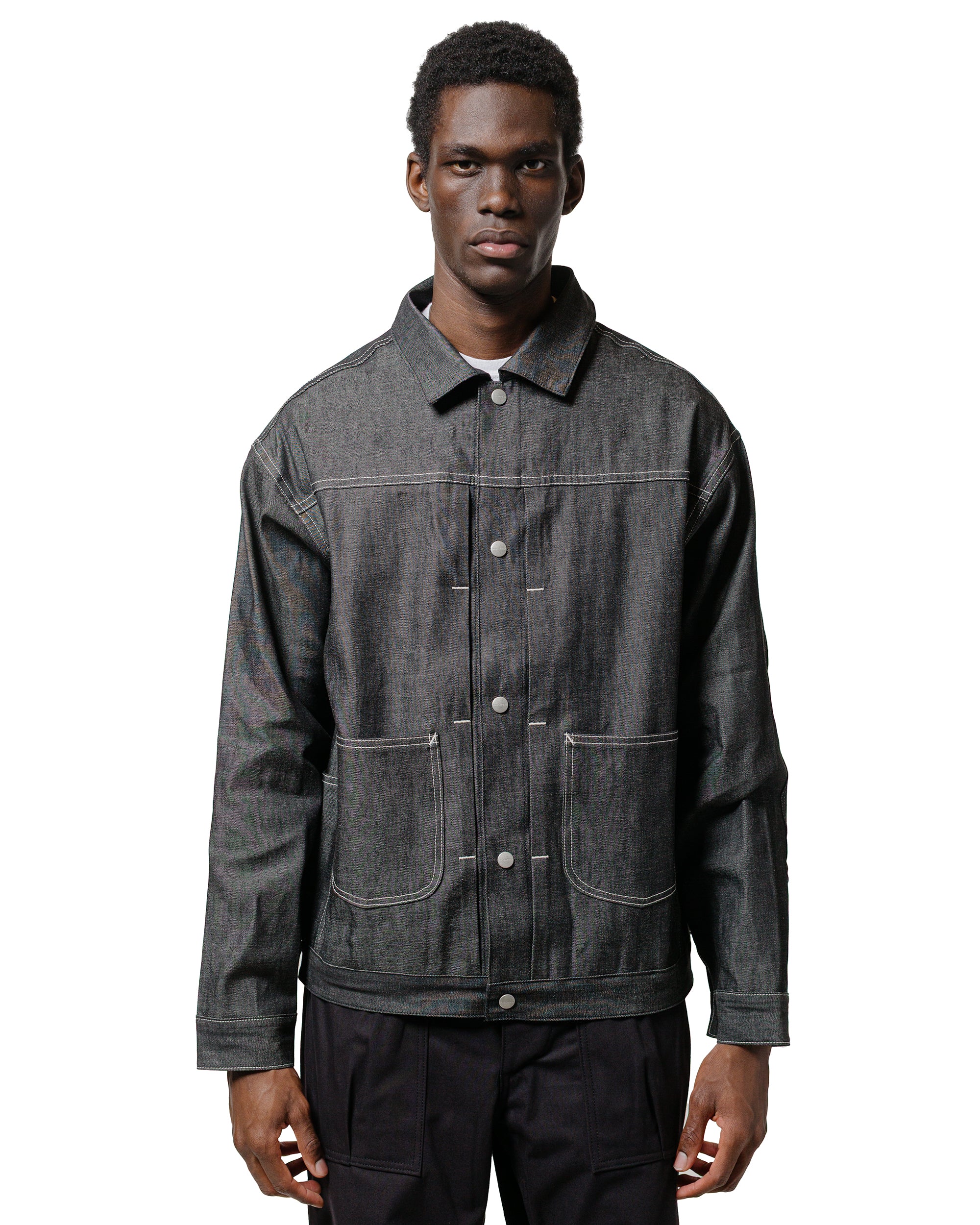 Sassafras Gardeners Jacket 8oz Military Denim Black - Image 2