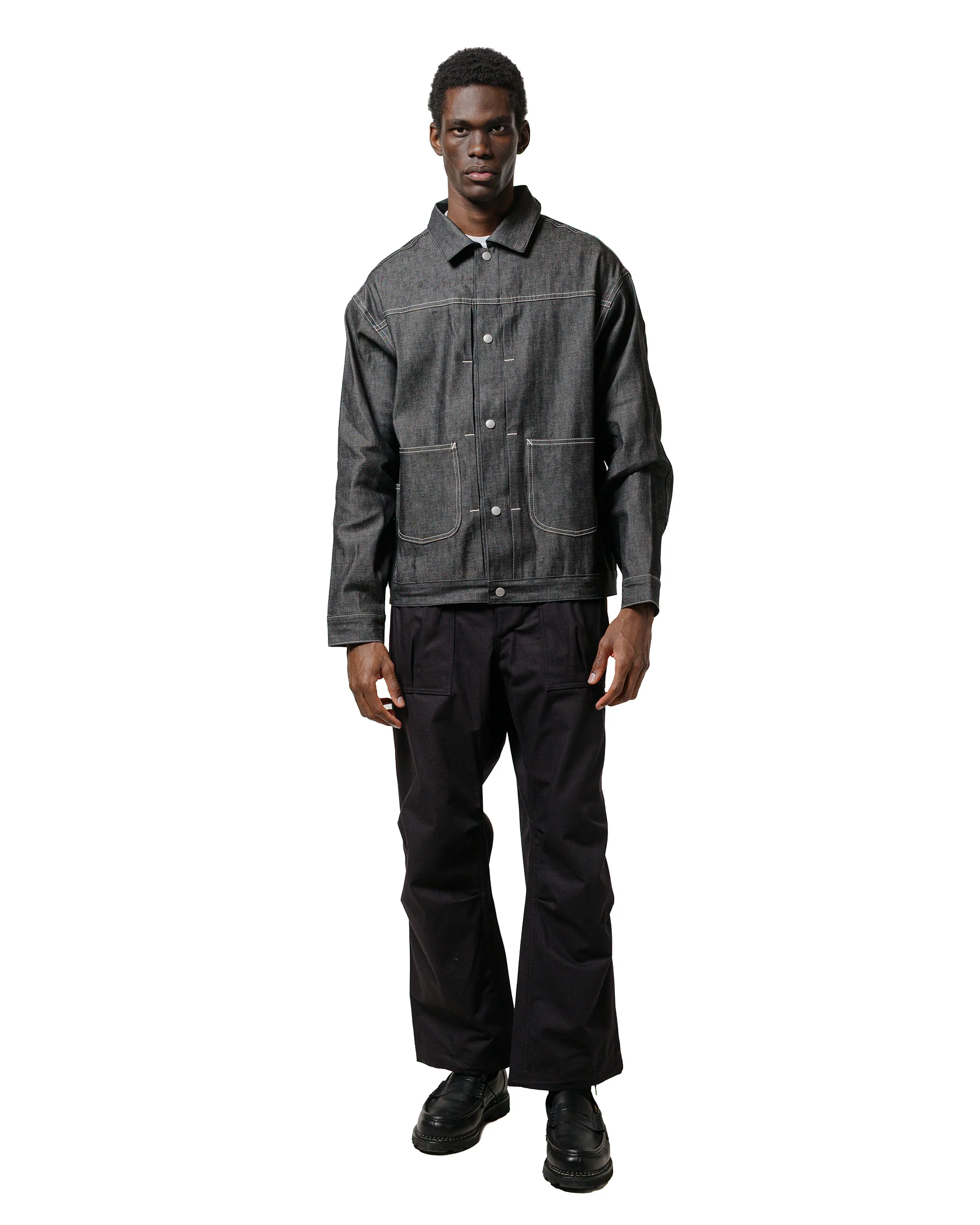Sassafras Gardeners Jacket 8oz Military Denim Black - Image 5