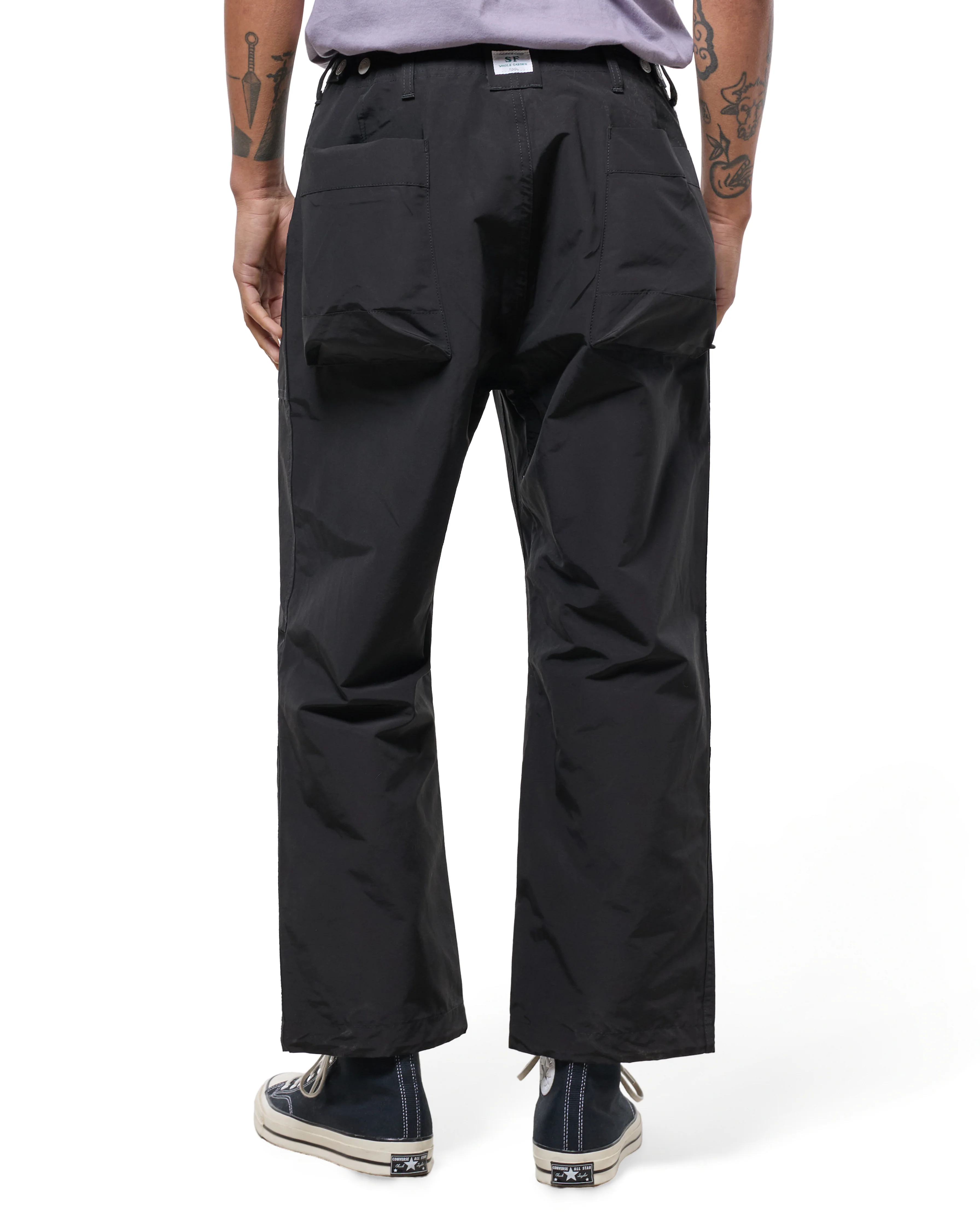 Sassafras Overgrown Fatigue Pants 60/40 Cotton Nylon Black - Image 3