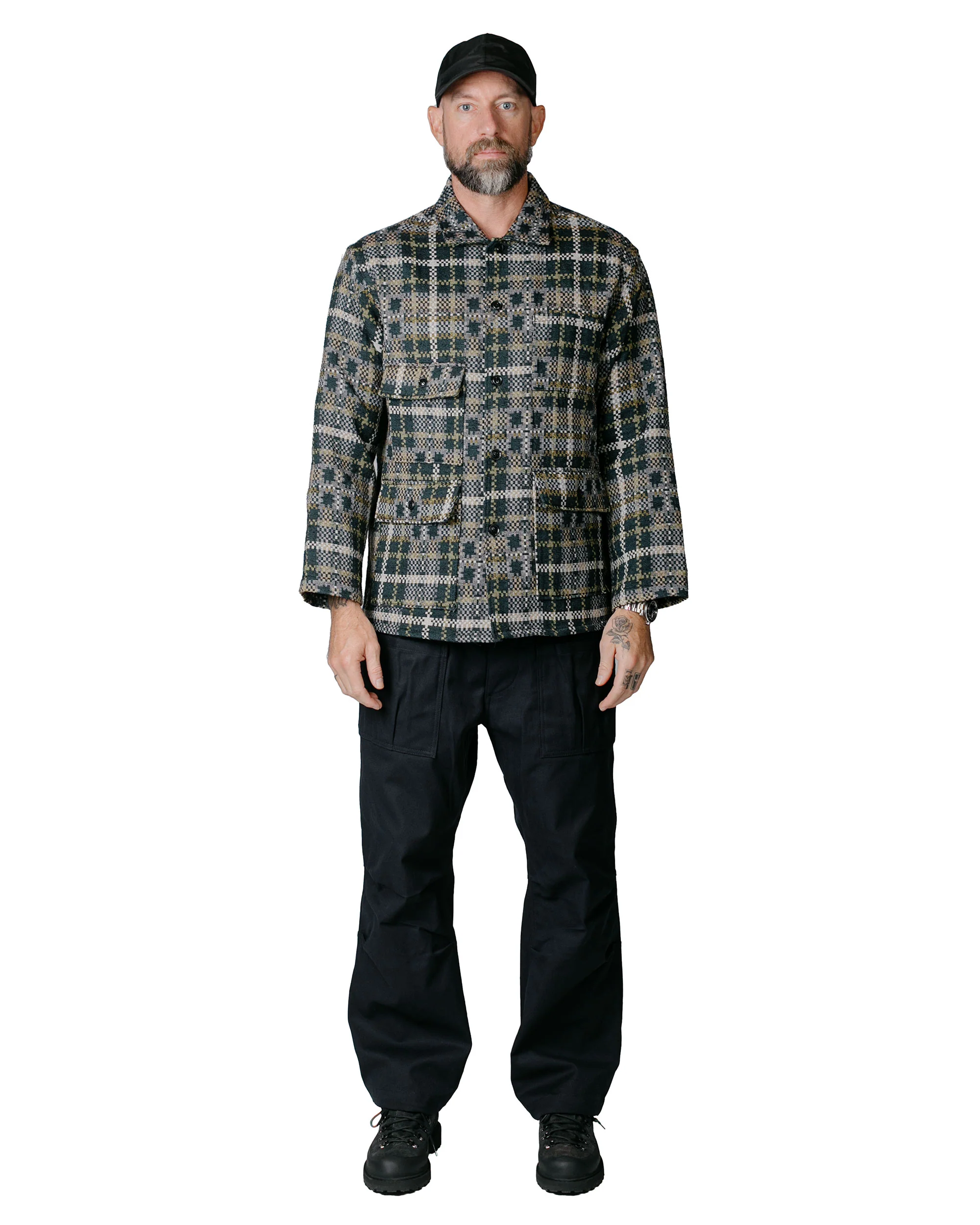 Sassafras Overgrown Fatigue Pants Selvedge Duck Black - Image 4