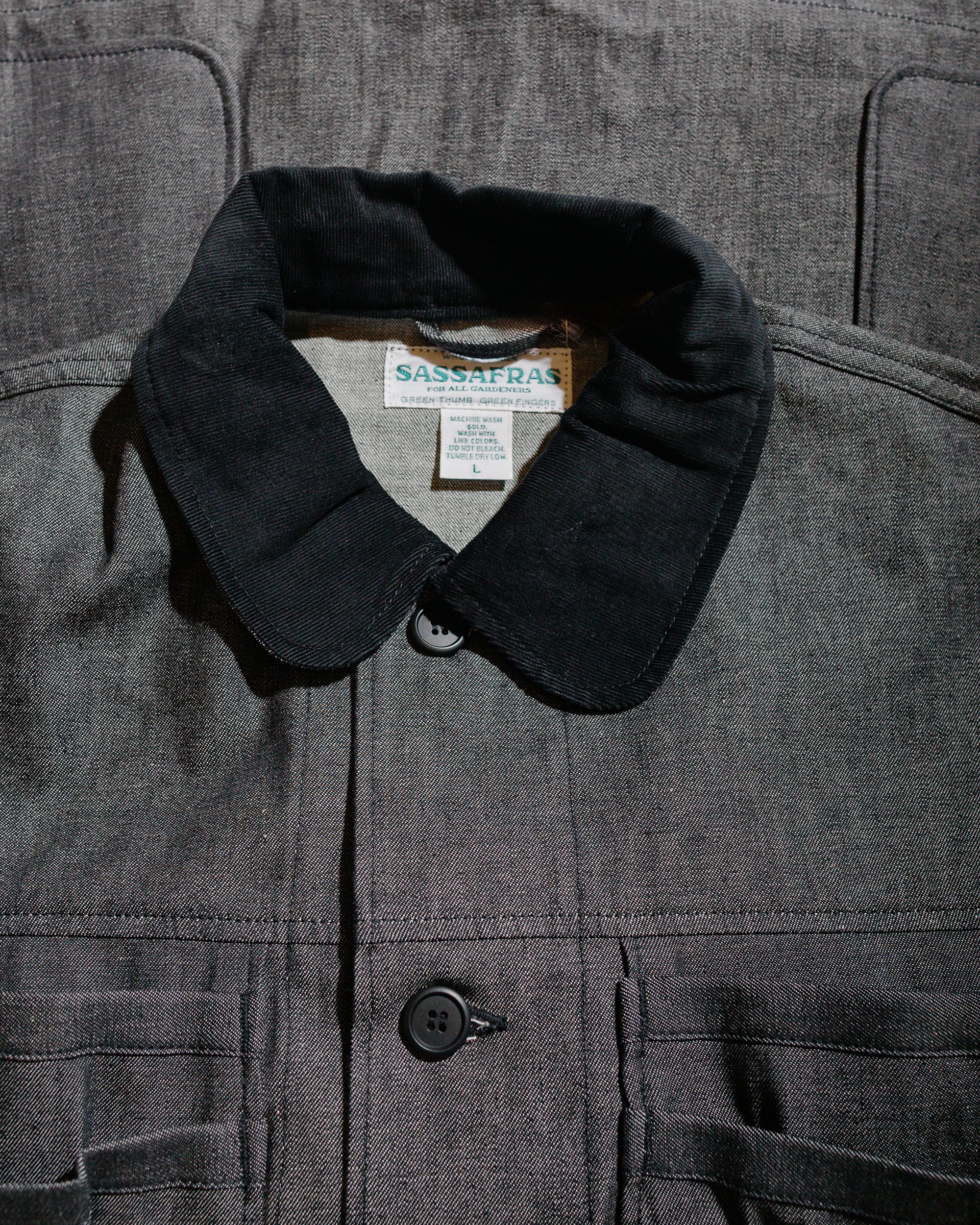 Sassafras Overgrown Warden Jacket 10oz Denim Black - Image 5