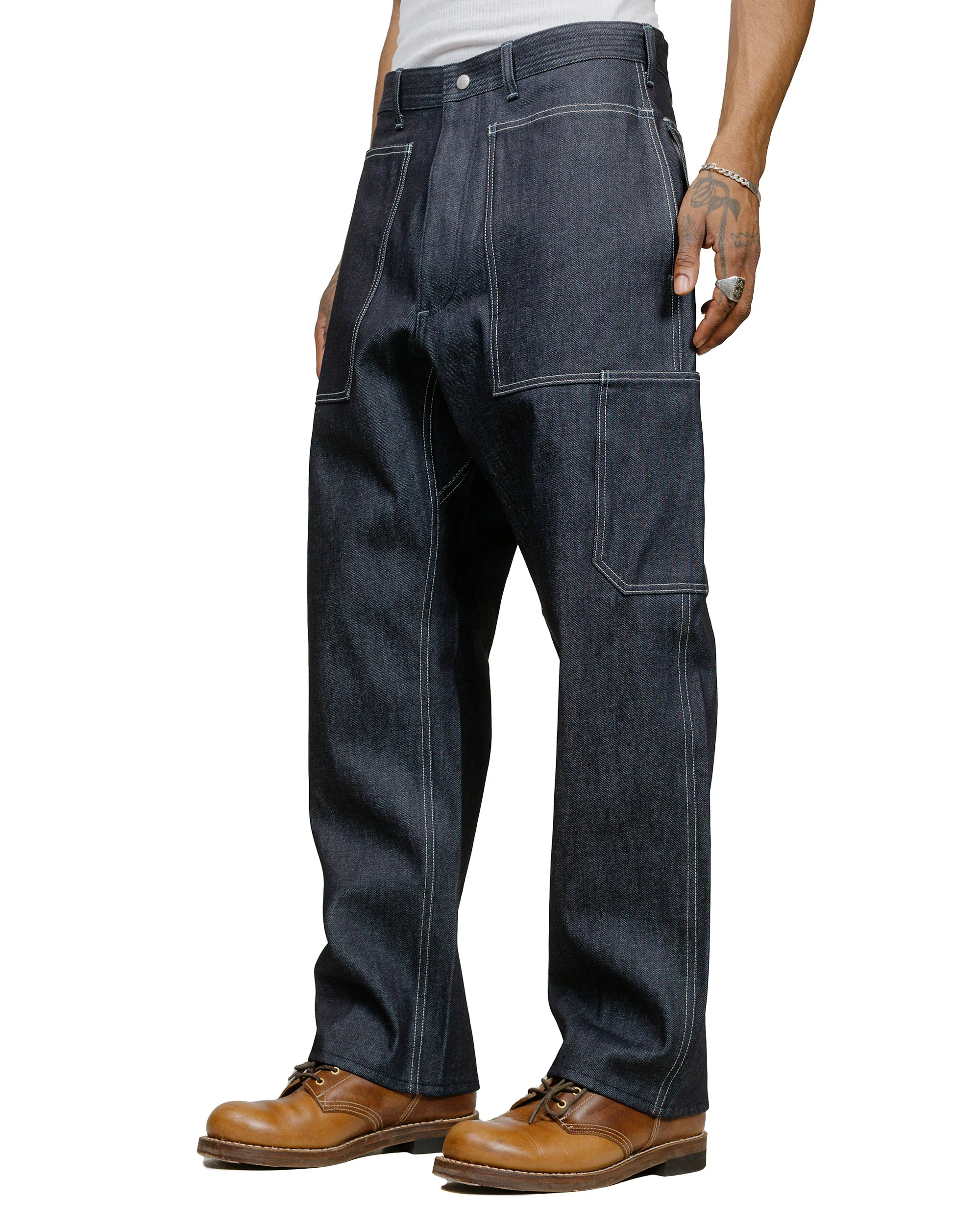 Sassafras T.P. Landscaper Pants 13oz Slab Denim Indigo - Image 2
