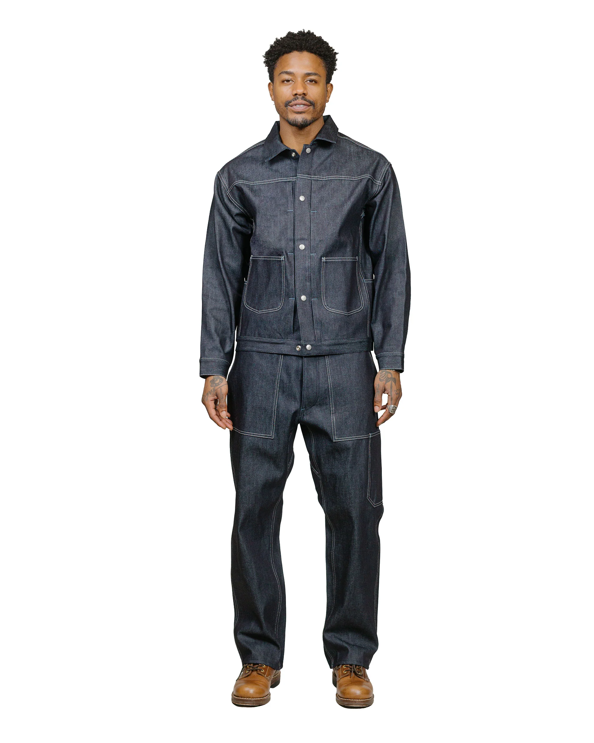 Sassafras T.P. Landscaper Pants 13oz Slab Denim Indigo - Image 4
