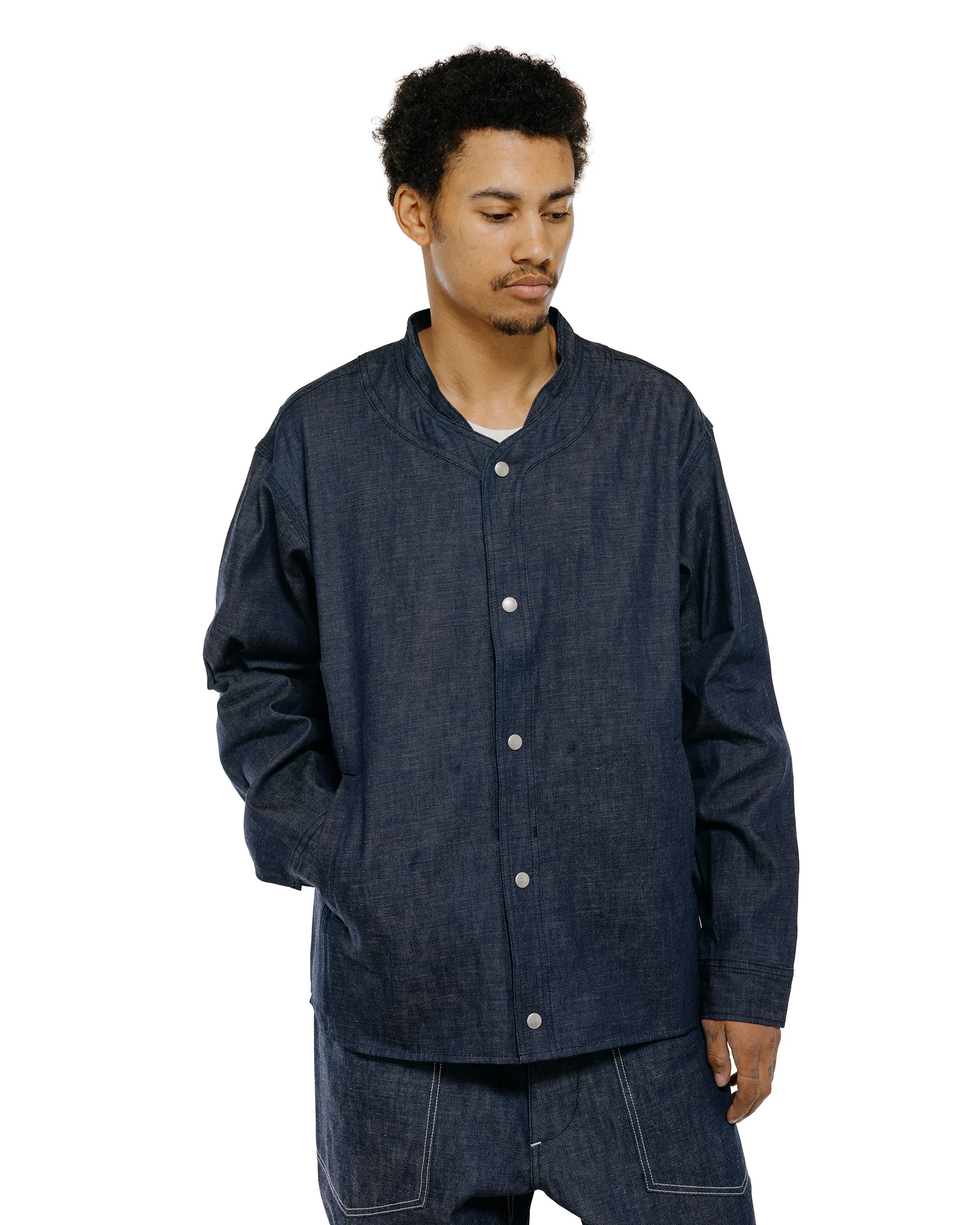 Sassafras Vase Wall Gardener Jacket 8oz Military Denim Indigo - Image 2